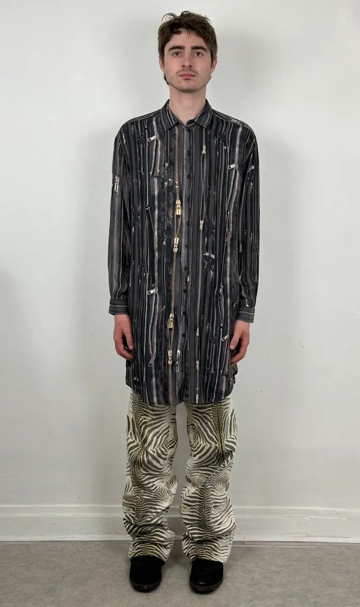 Jean Paul Gaultier 2000s Jean Paul Gaultier Zippers Print Long Shirt Size US S / EU 44-46 / 1 - 2 Thumbnail