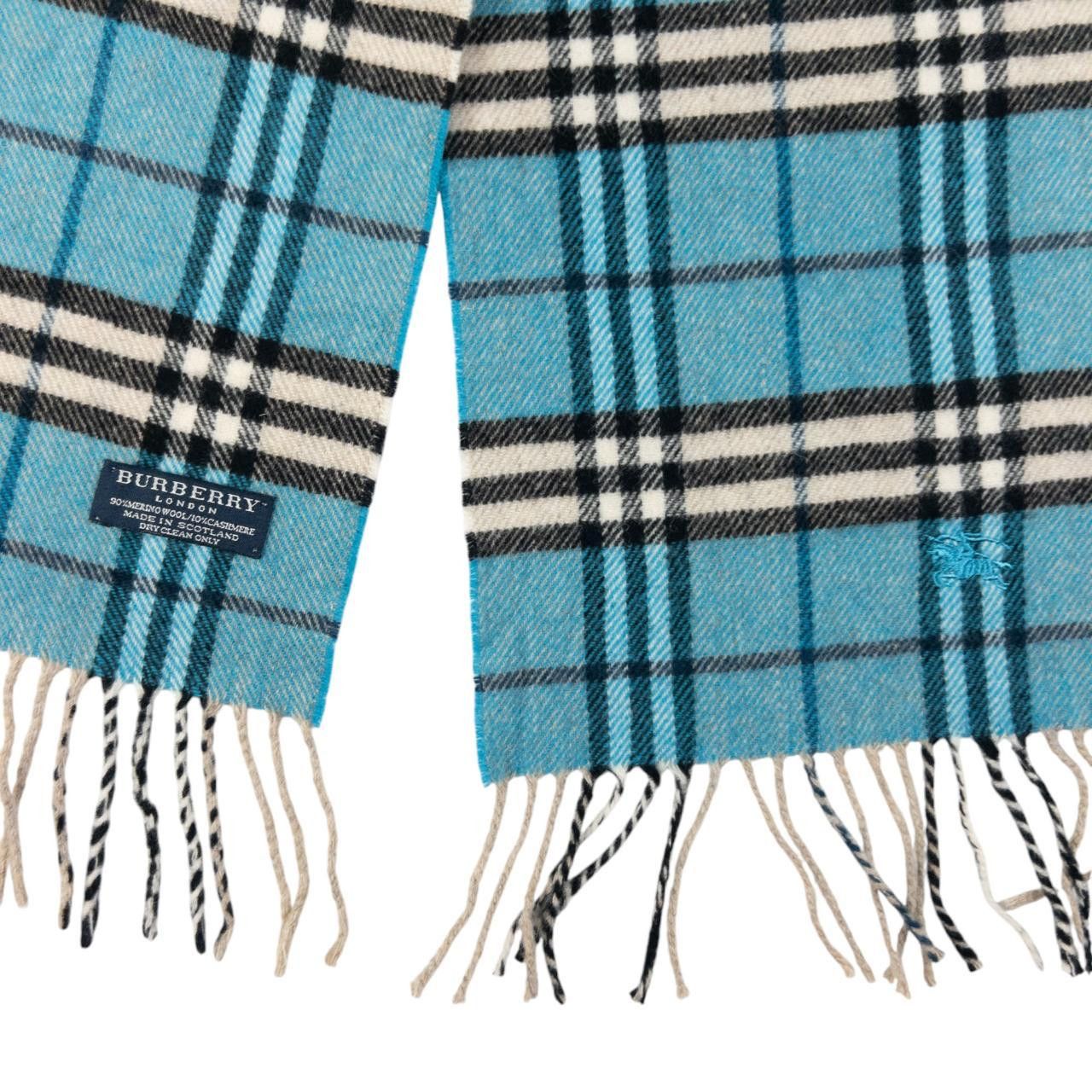 Burberry Vintage Burberry Nova Check Cashmere Tassel Scarf Size ONE SIZE - 5 Thumbnail