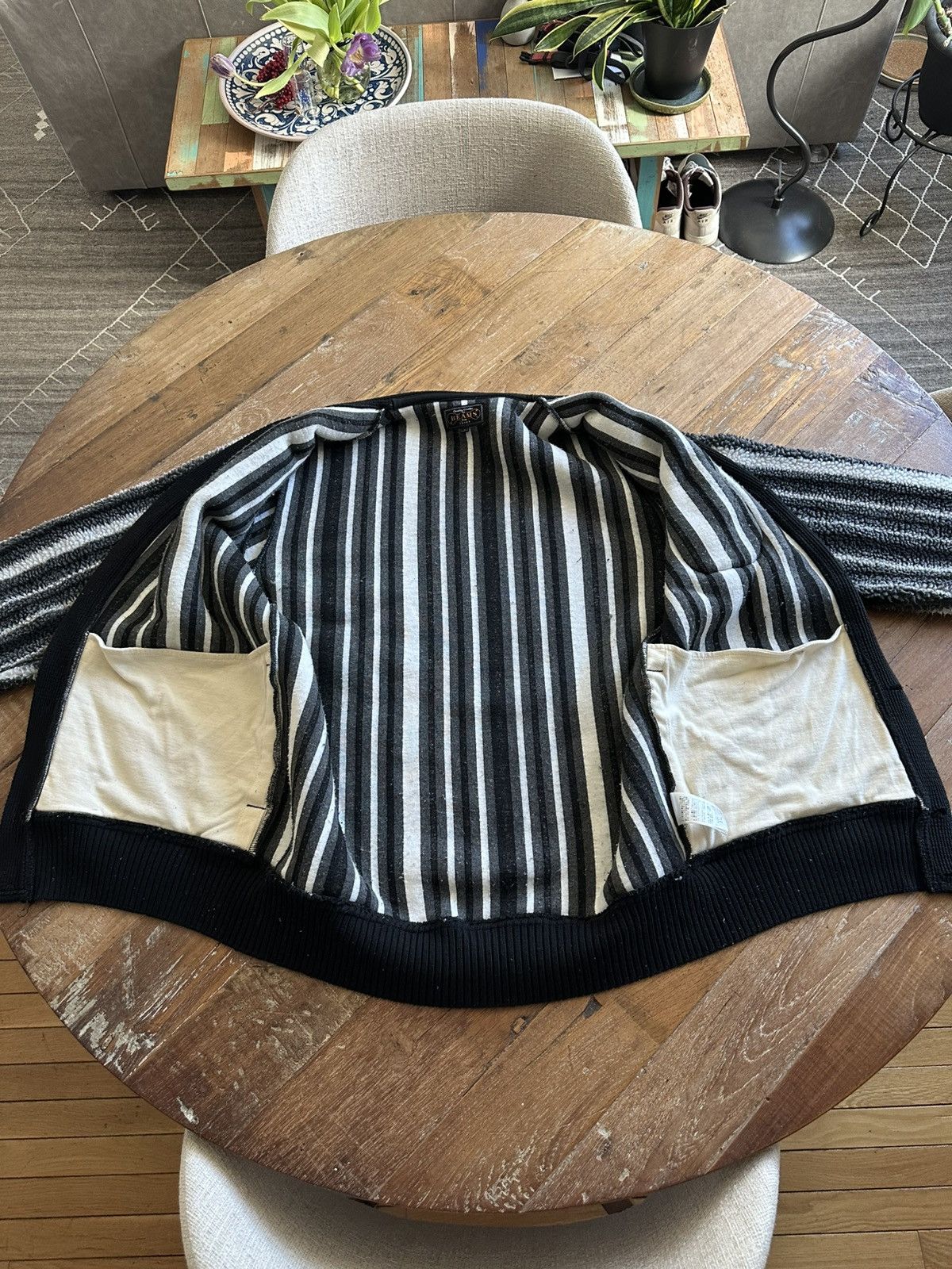 Beams Plus Beams Plus Stripe Fleece Cardigan Size US L / EU 52-54 / 3 - 3 Thumbnail