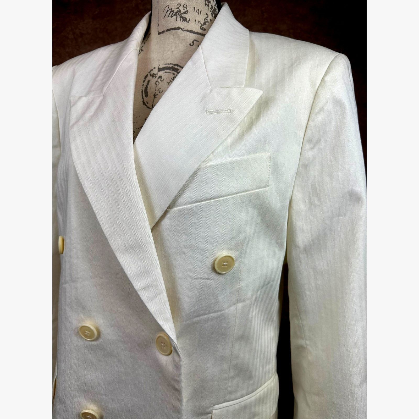 Zadig & Voltaire Zadig & Voltaire Vina Coton Blazer - Cream- size 40 (4) Size S / US 4 / IT 40 - 12 Thumbnail