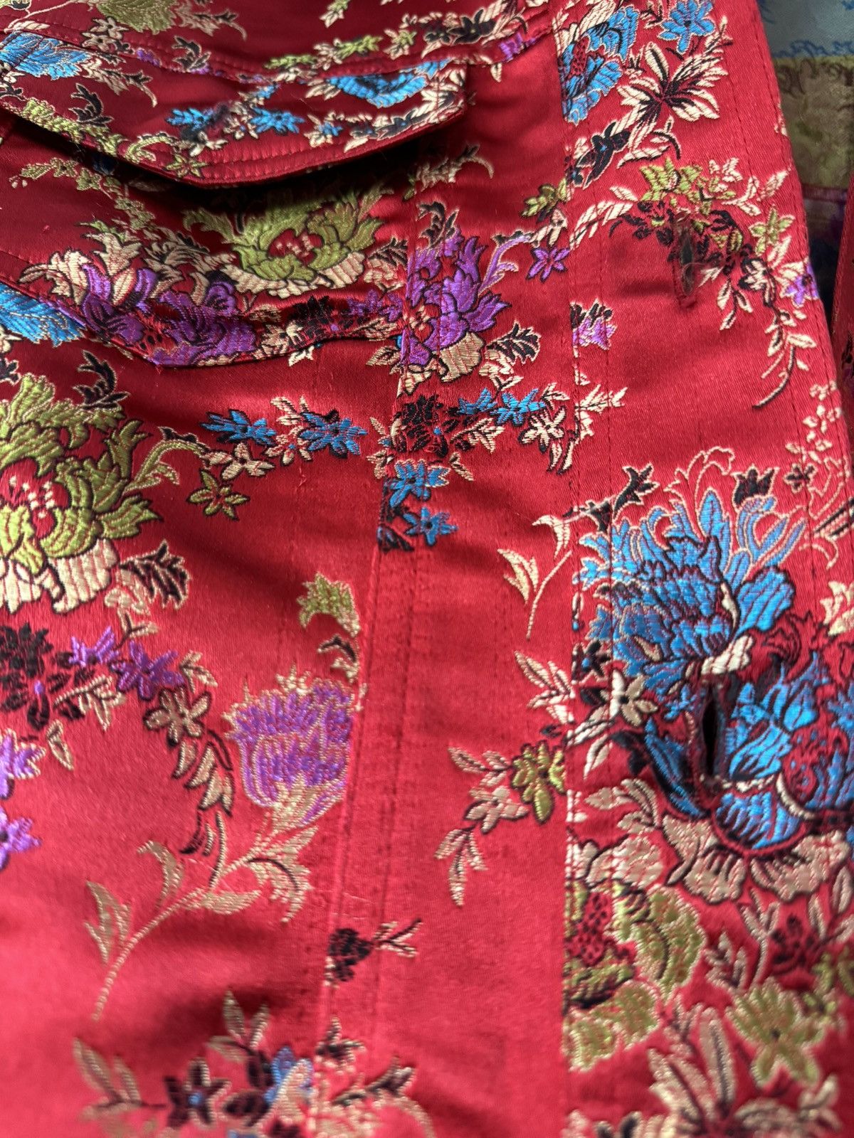 Other CHINESE FLORAL JACQUARD SATIN JACKET Size M / US 6-8 / IT 42-44 - 7 Thumbnail