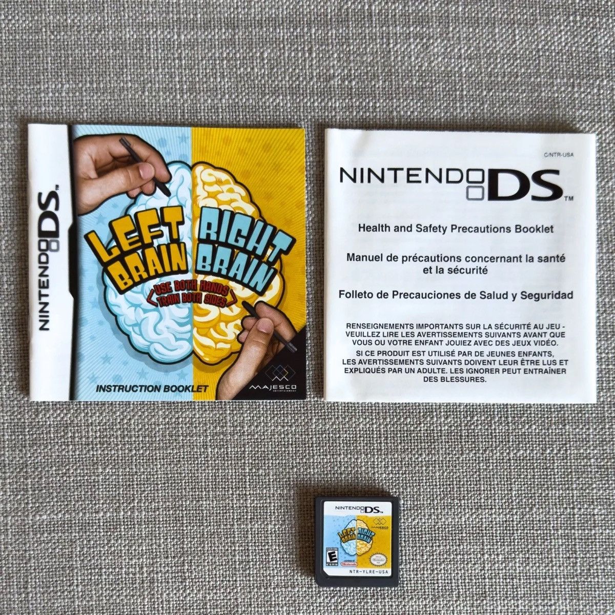 Nintendo Left Brain Right Brain 2007 Nintendo DS Lite 3DS CIB Size ONE SIZE - 1 Thumbnail