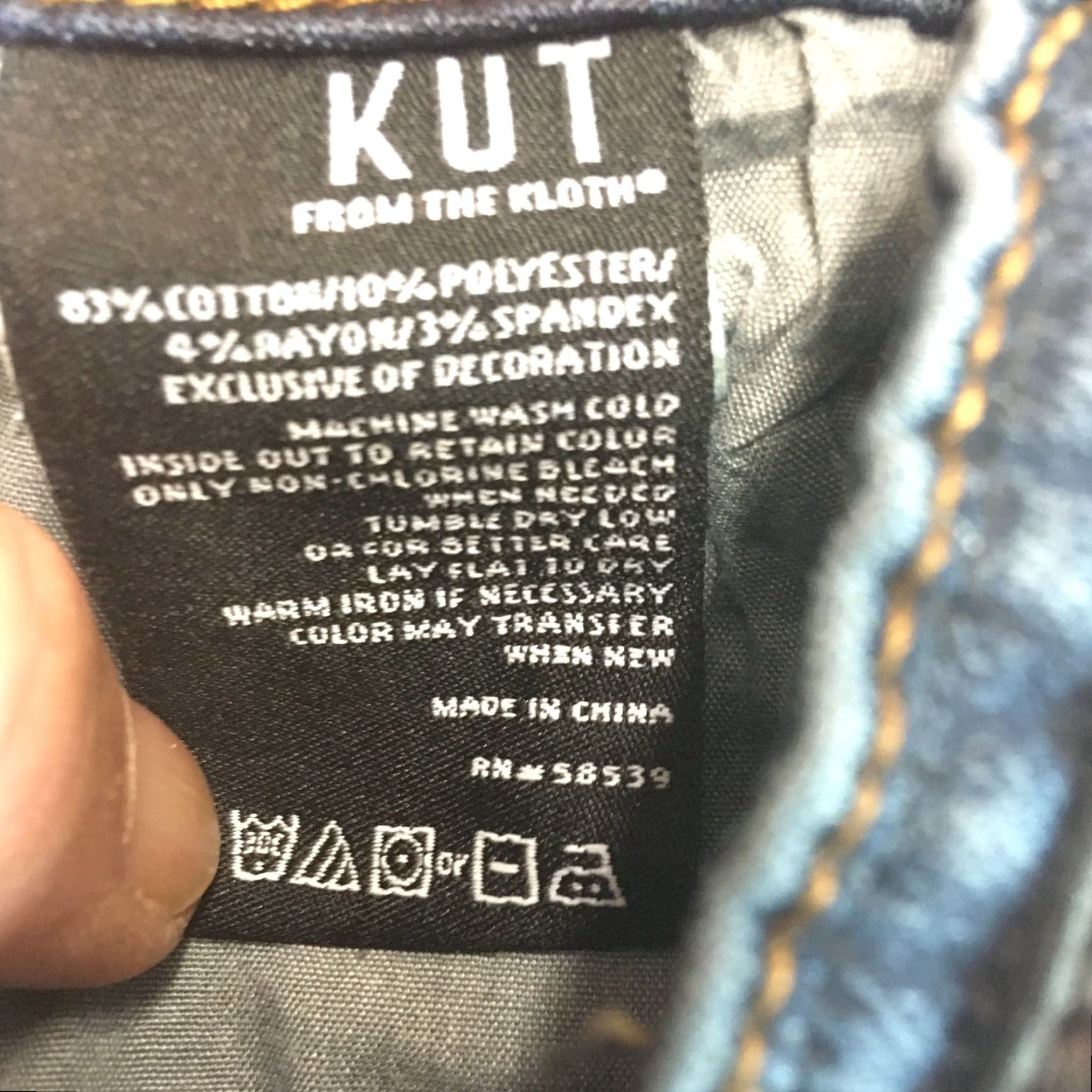 Vintage KUT from the Kloth Jeans Womens Size 0 Skinny Blue Denim 26X27 Size 25" / US 0 / IT 36 - 7 Thumbnail