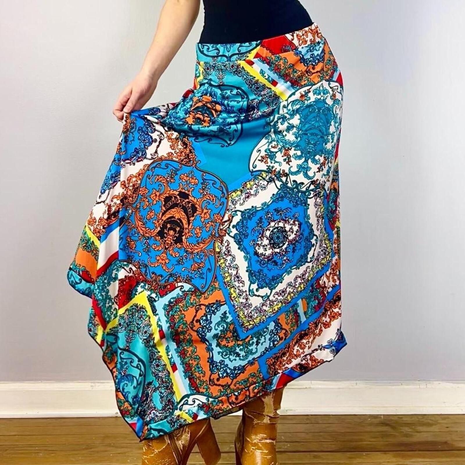 Other vibrant psychedelic maxi skirt Size 30" / US 8 / IT 44 - 8 Thumbnail