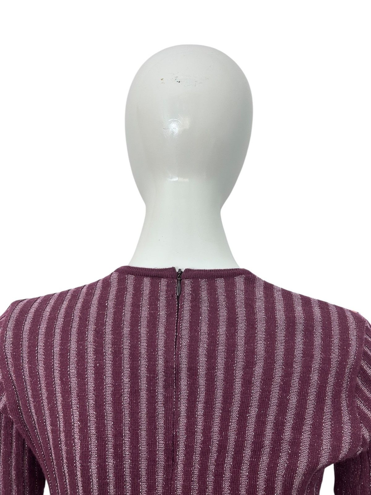 If Six Was Nine Vintage Y2k Distorted Grid Lace Up Knit Top Size M / US 6-8 / IT 42-44 - 8 Thumbnail