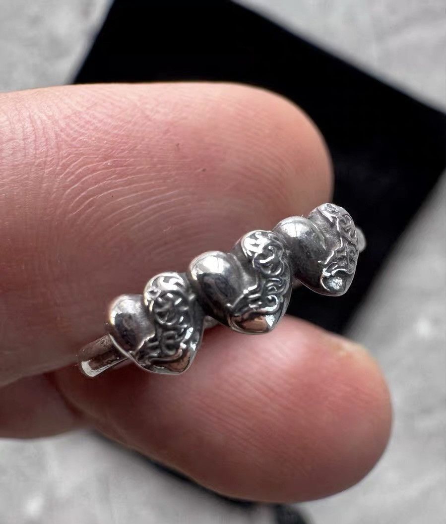 Chrome Hearts Chrome Hearts Triple Heart Vine Heart Bubblegum Ring Size ONE SIZE - 4 Thumbnail
