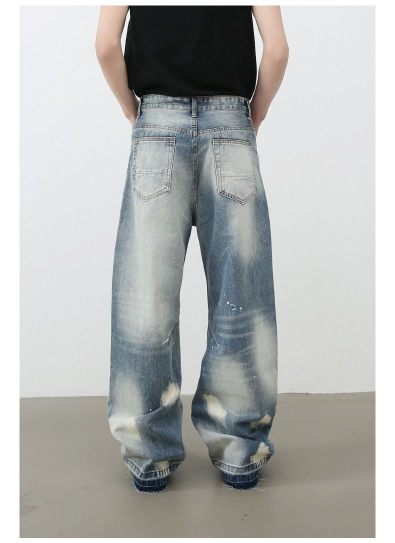 Japanese Brand × Jean American street loose gradient distressed raw edge jeans Size US 32 / EU 48 - 6 Thumbnail