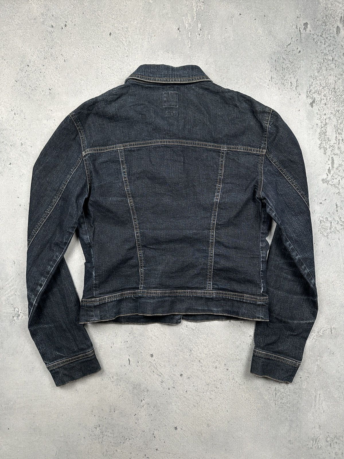 Miss Sixty Miss Sixty Vintage Cropped Denim Jacket Dark Wash Italy Size L / US 10 / IT 46 - 2 Thumbnail