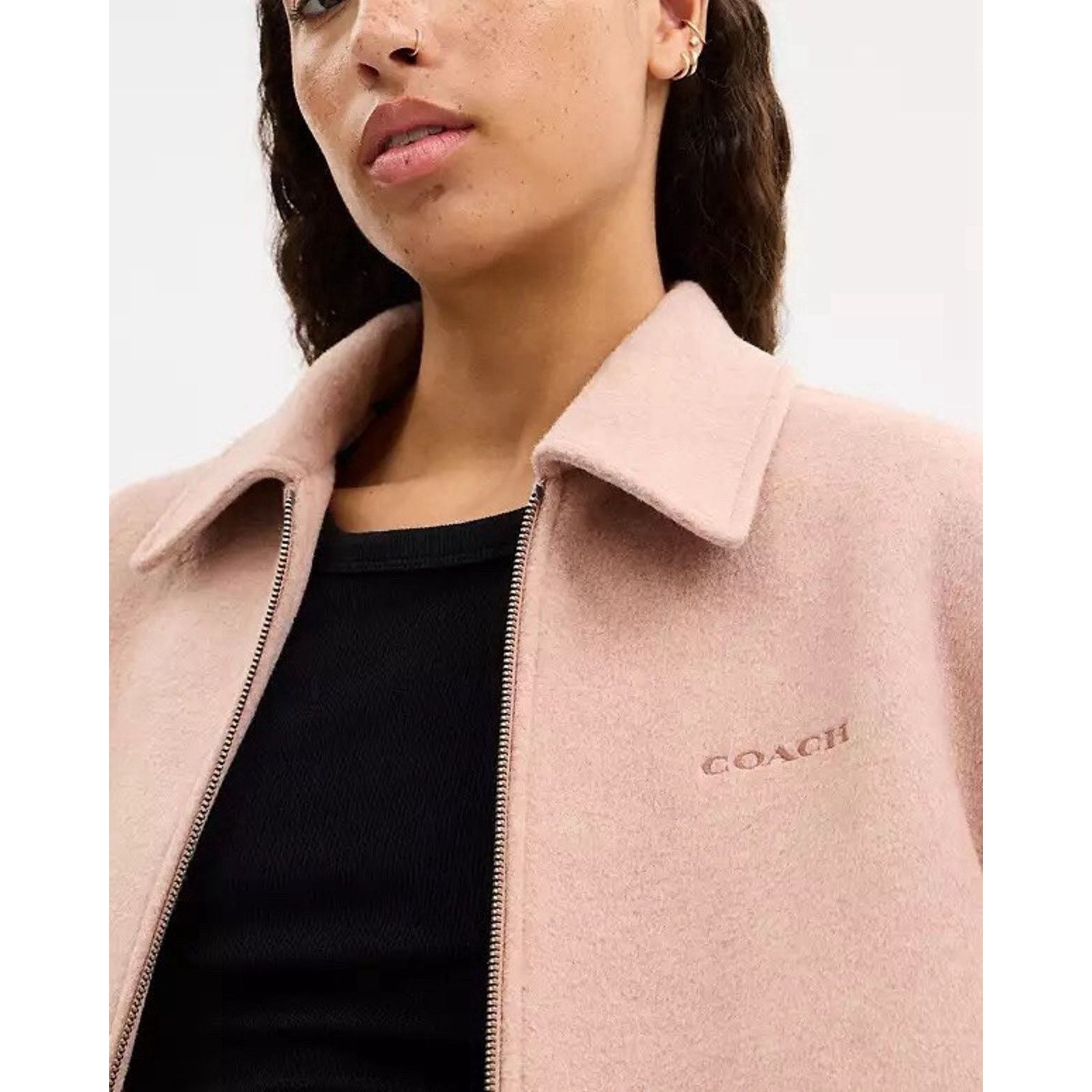 Coach NWT Coach Women's Zip Front Wool Jacket Blush CCA23 Xs Size XS / US 0-2 / IT 36-38 - 8 Thumbnail
