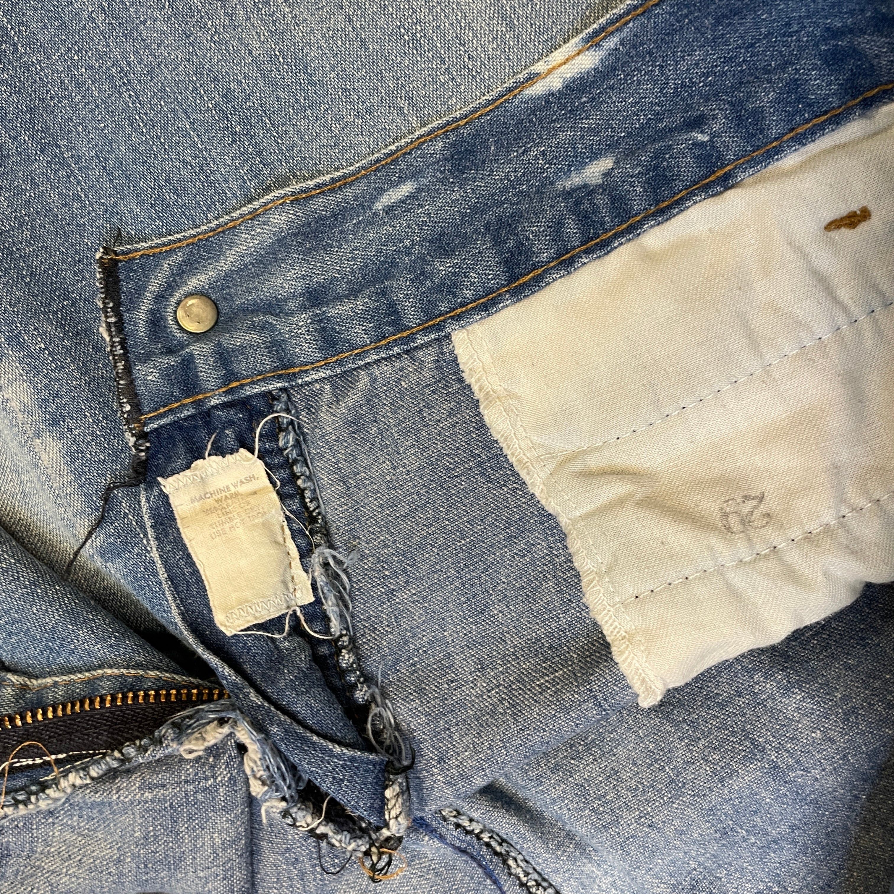 Other 60s Bleach Bum Vintage Denim Low Rise Bellbottoms Size US 33 - 7 Thumbnail