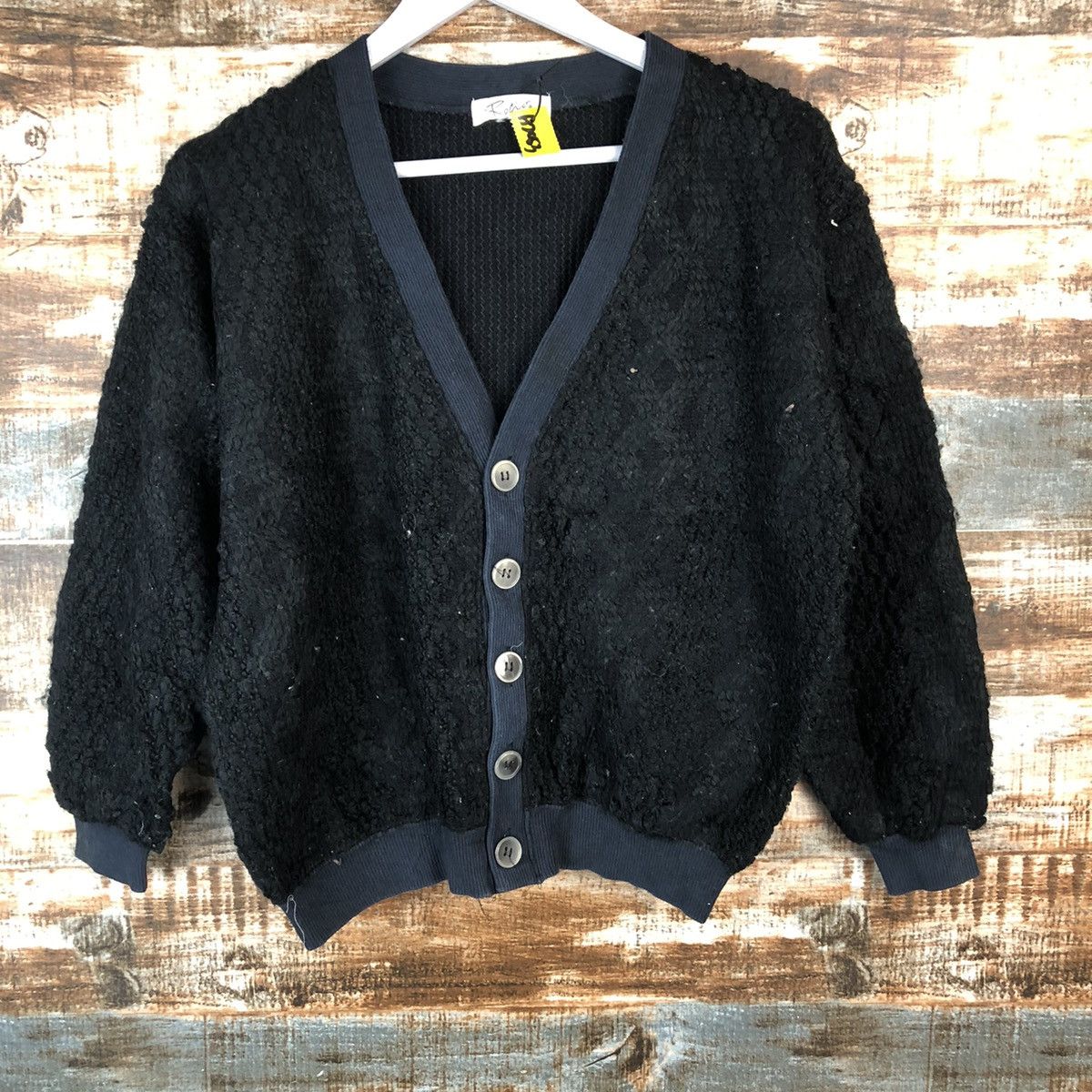 Japanese Brand Rocio Black Cardigan Knitwear vintage #A2052 Size US S / EU 44-46 / 1 - 3 Thumbnail