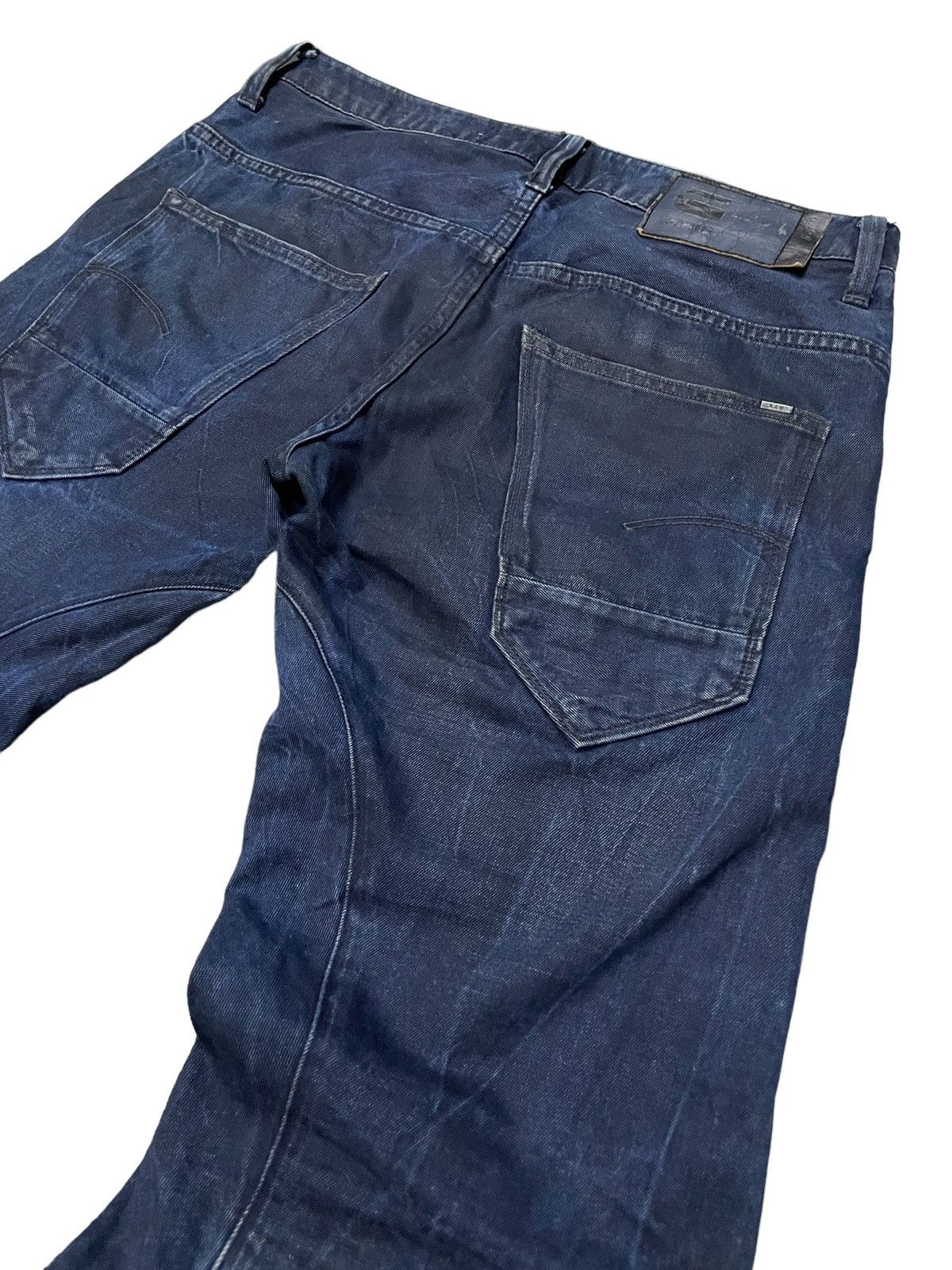 G-Star × Hysteric Glamour G Star Raw Engineered Curved Leg Crash Distressed Jeans Size US 30 / EU 46 - 15 Thumbnail