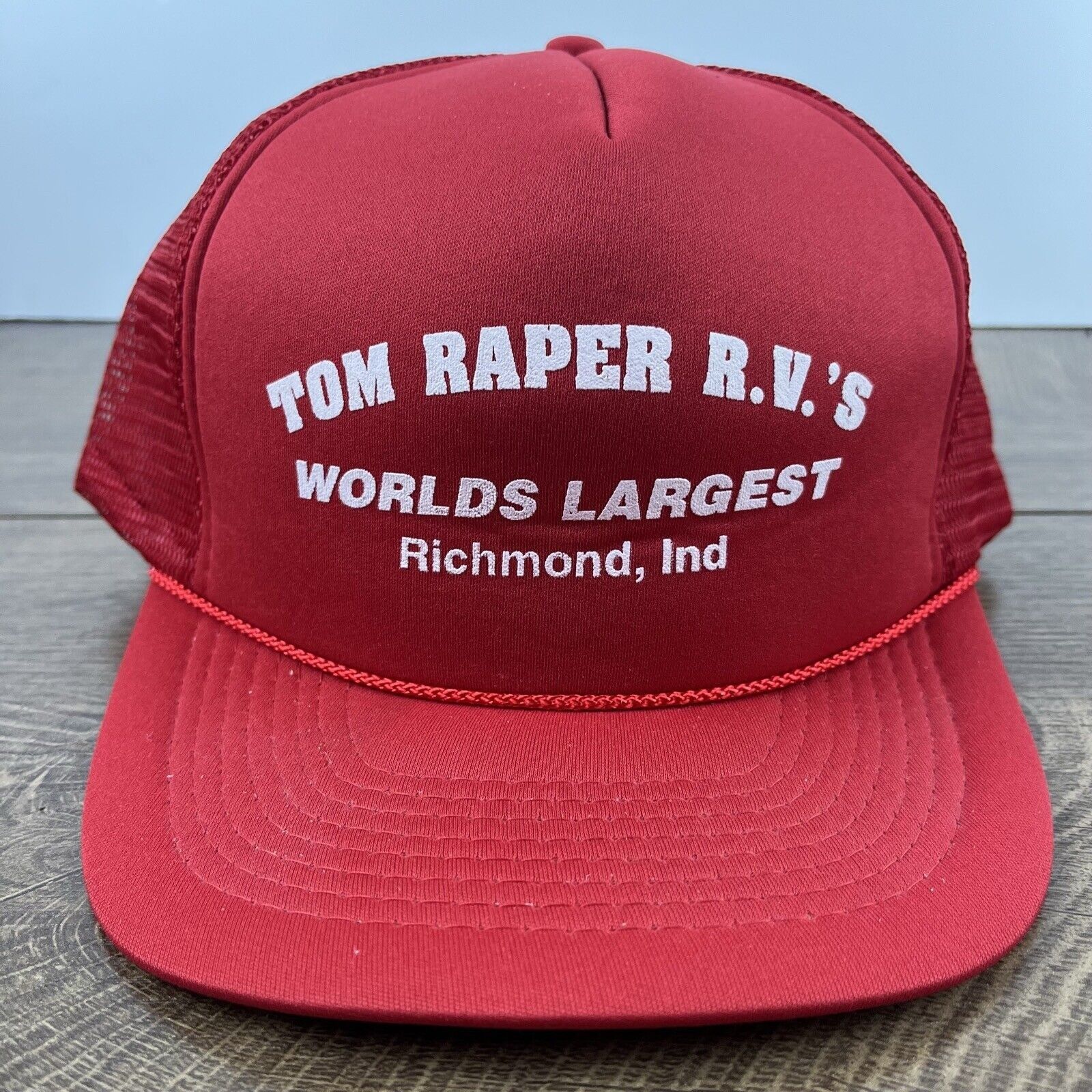 Other Tom Raper RV's Hat Richmond Indiana Red Adjustable Hat Red A Size ONE SIZE - 4 Thumbnail