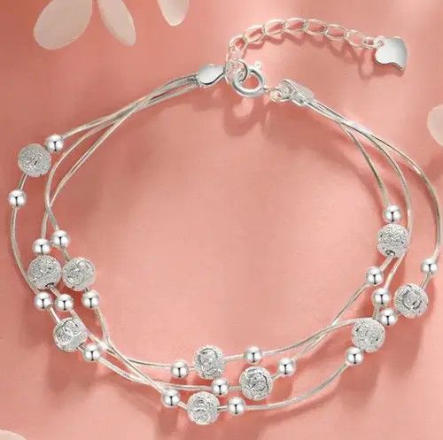 Jewelry Triple Layer Ball Chain Bracelet Size ONE SIZE - 4 Thumbnail