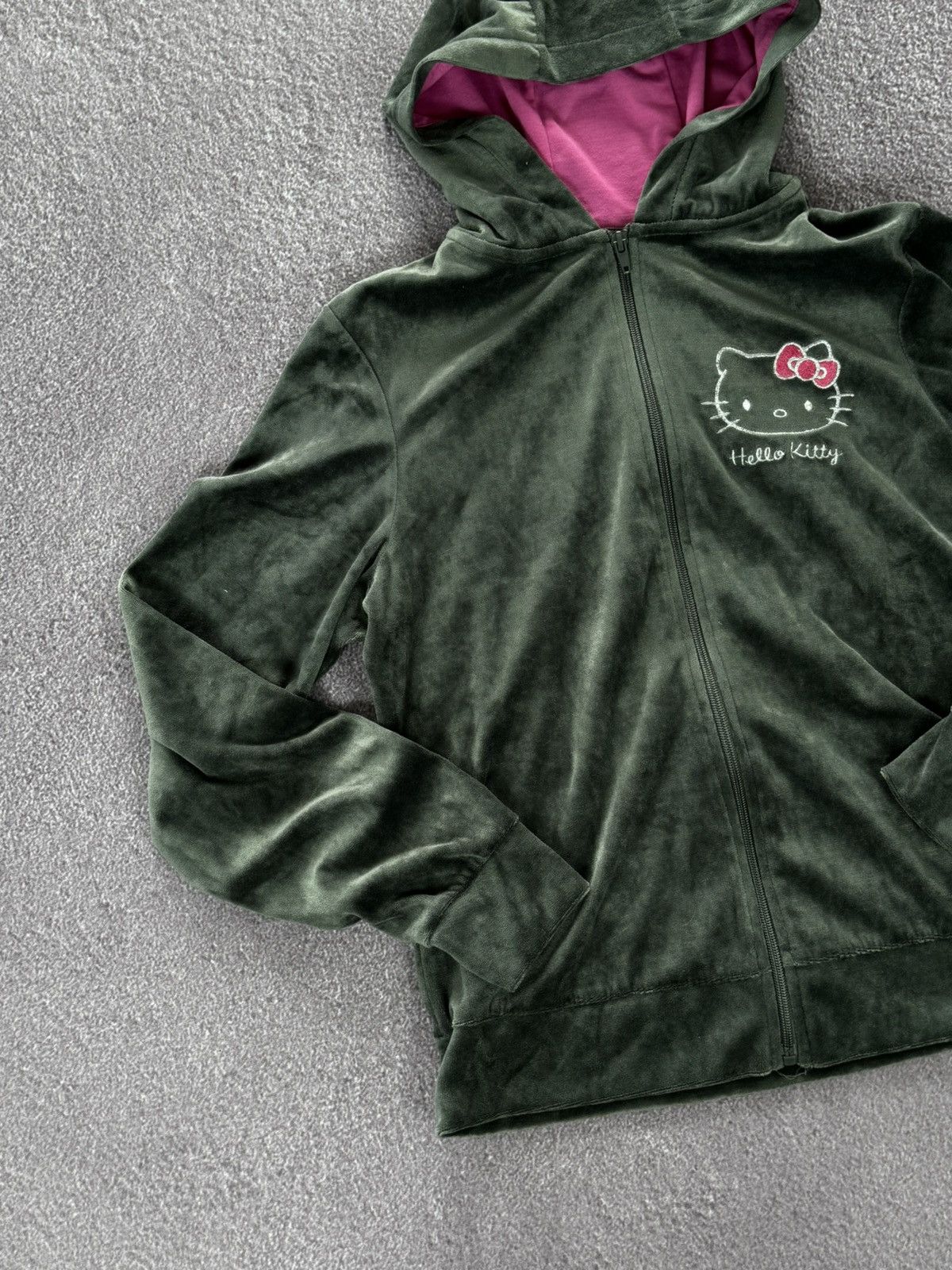 Hysteric Glamour Vintage Y2K Hello Kitty Velour Zip Up Hoodie Size M / US 6-8 / IT 42-44 - 5 Thumbnail