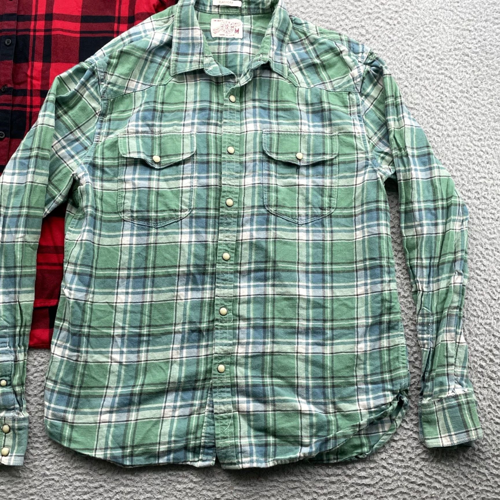 Lucky Brand Lucky Brand Port Authority Flannel Shirt LOT 2 Men Med Outdoors Hike Grunge Camp Shirt Size US M / EU 48-50 / 2 - 2 Thumbnail