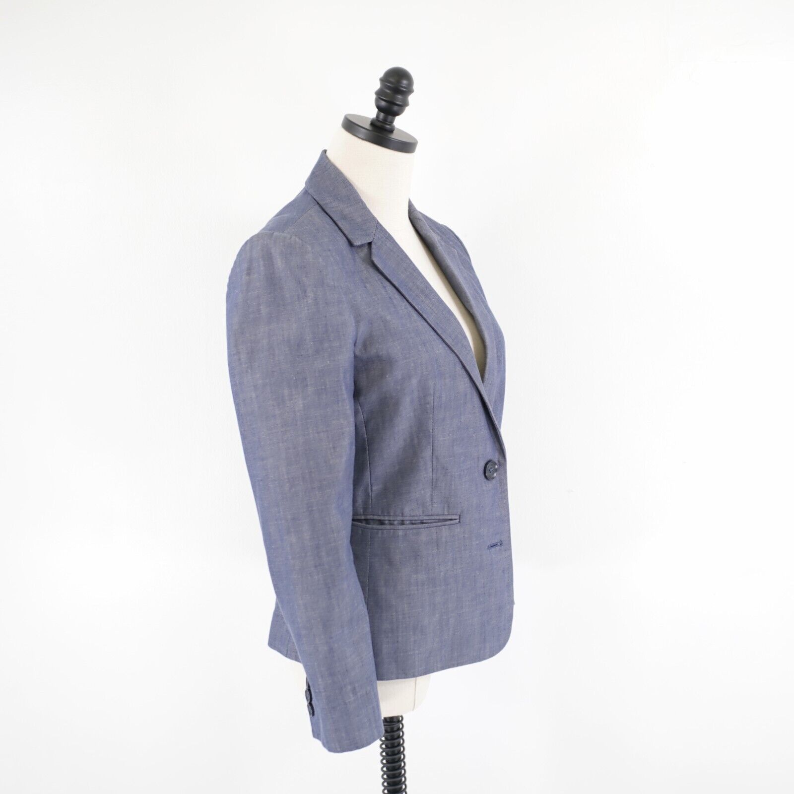 Express Express Polyester Blend Blue Size 4 2 Button Blazer Size S / US 4 / IT 40 - 6 Thumbnail