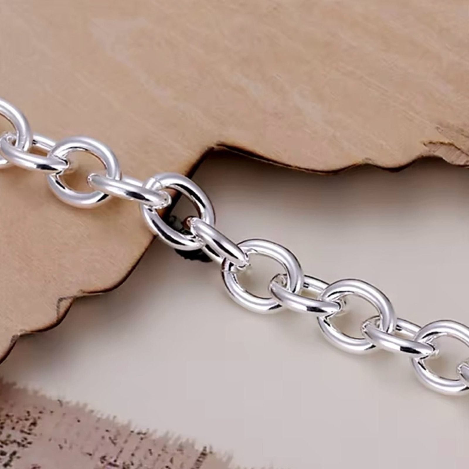 Other Sterling Silver 8-Inch Basic Chain Bracelet Size ONE SIZE - 4 Thumbnail