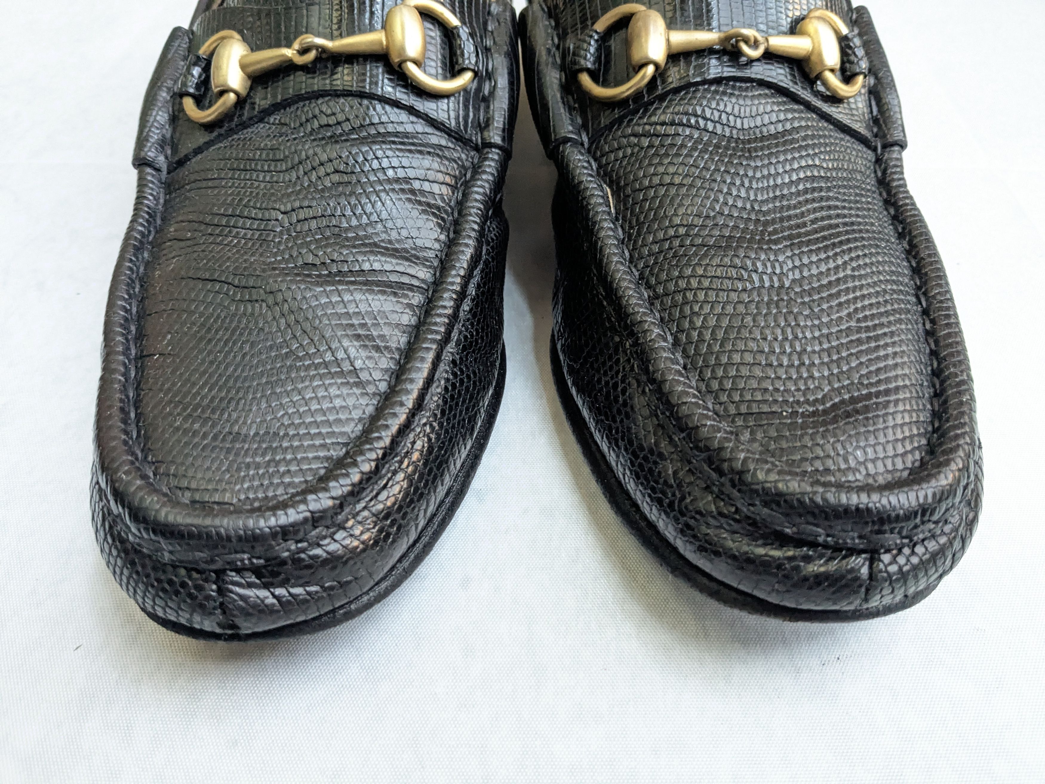 Gucci Gucci Horsebit Loafers Black Lizard Leather 9 Size US 9 / EU 42 - 4 Thumbnail