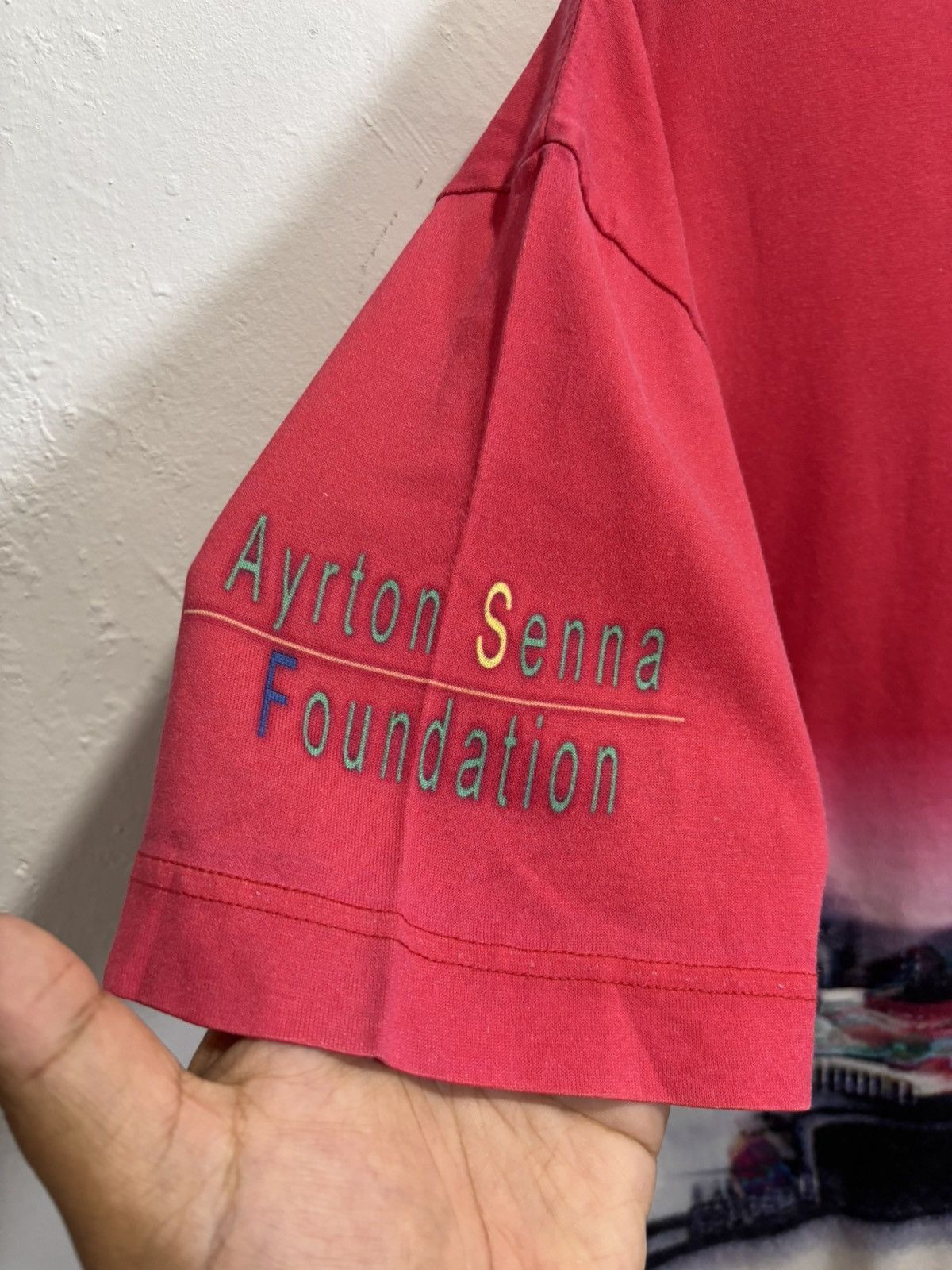 Honda × Vintage Vintage Ayrton Senna World Champion Tshirt Size US L / EU 52-54 / 3 - 5 Thumbnail