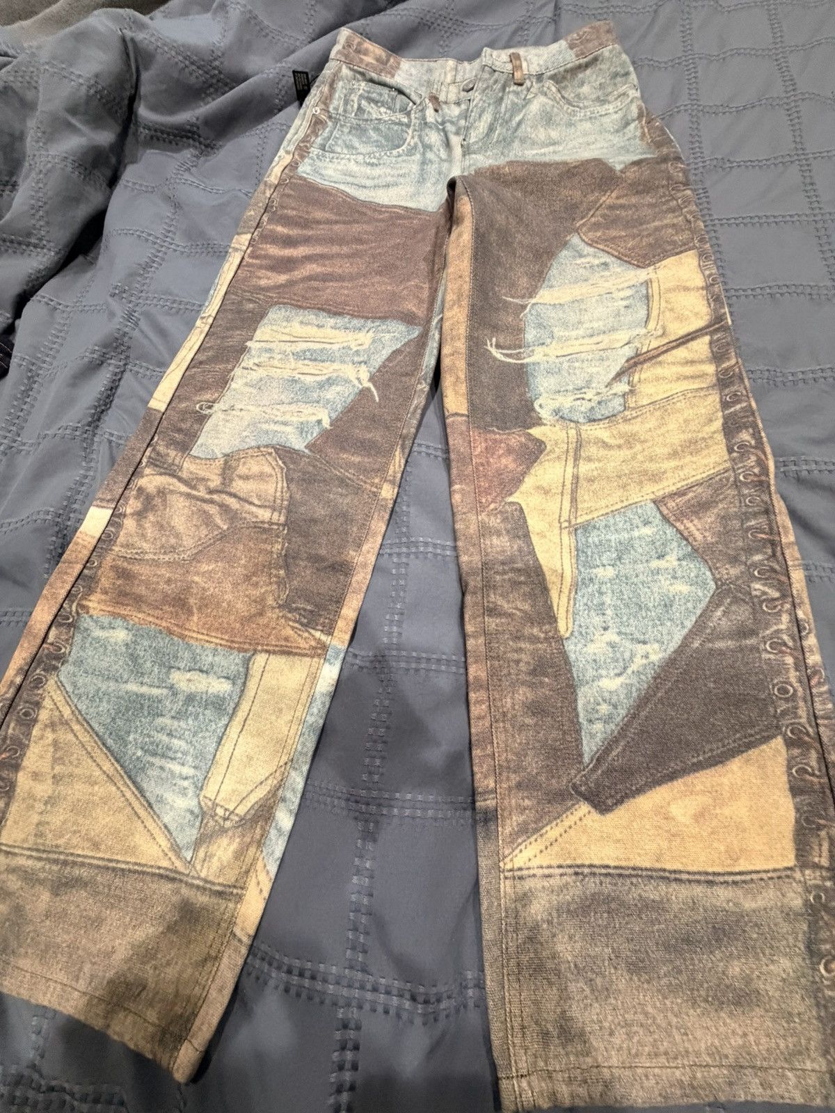 Other VINTAGE JAPANESE JEANS SUPER MADE PATCH WORK DISTRESSED Size US 30 / EU 46 - 3 Thumbnail