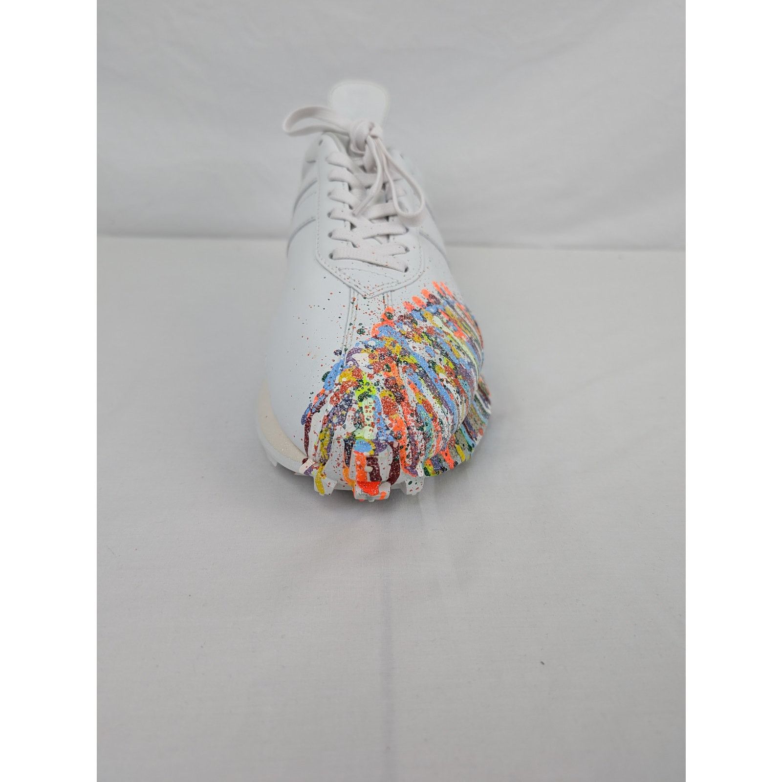 Lanvin o1rshd1 Paint Splatter Bump Sneakers in White Size US 14 / EU 47 - 11 Thumbnail