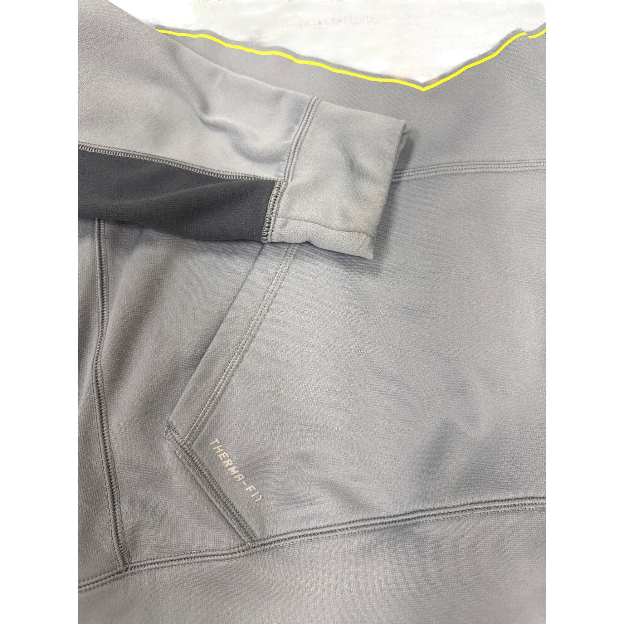 Nike Nike Therma-Fit Gray & Yellow Mens Hoodie Size M SKU 7221 Size US M / EU 48-50 / 2 - 2 Thumbnail