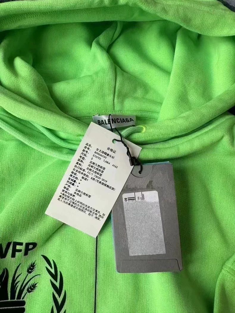 Balenciaga Balenciaga Fluorescent Green Charity Hoodie-2506 Size US S / EU 44-46 / 1 - 3 Thumbnail