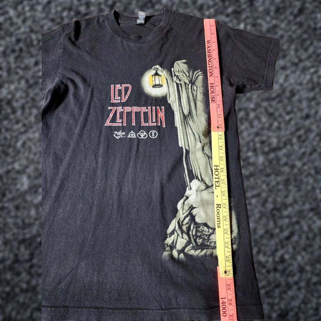 Tultex Mens M LED ZEPPELIN STAIRWAY TO HEAVEN T Shirt Band Tee Short Sleeve Crew Neck Black Tultex Cotton Graphic Print Size M Mens Size US M / EU 48-50 / 2 - 1 Thumbnail