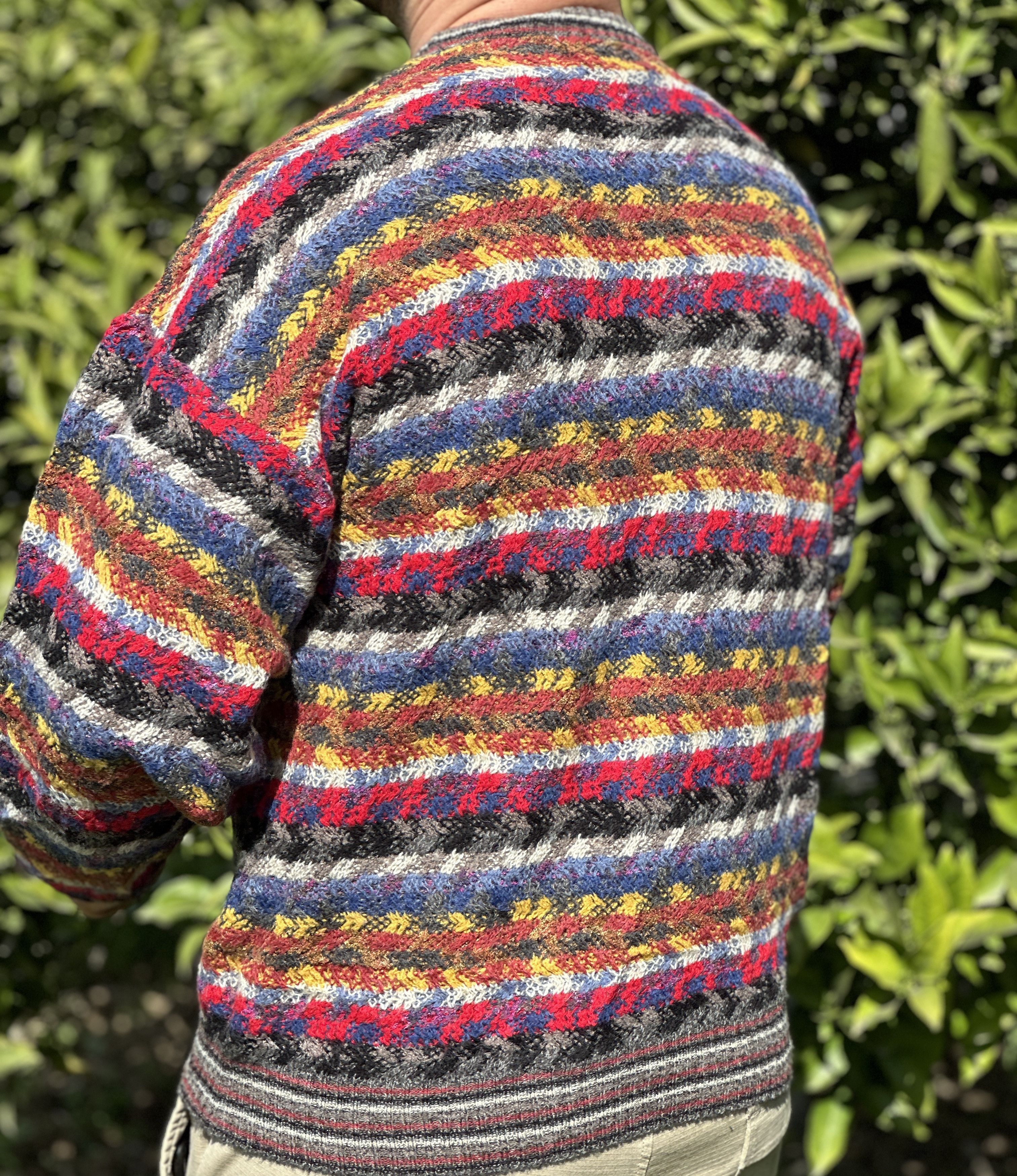Missoni 1985 Missoni Sport Zig Zag Rainbow Knit Pullover Size L Size US L / EU 52-54 / 3 - 6 Thumbnail
