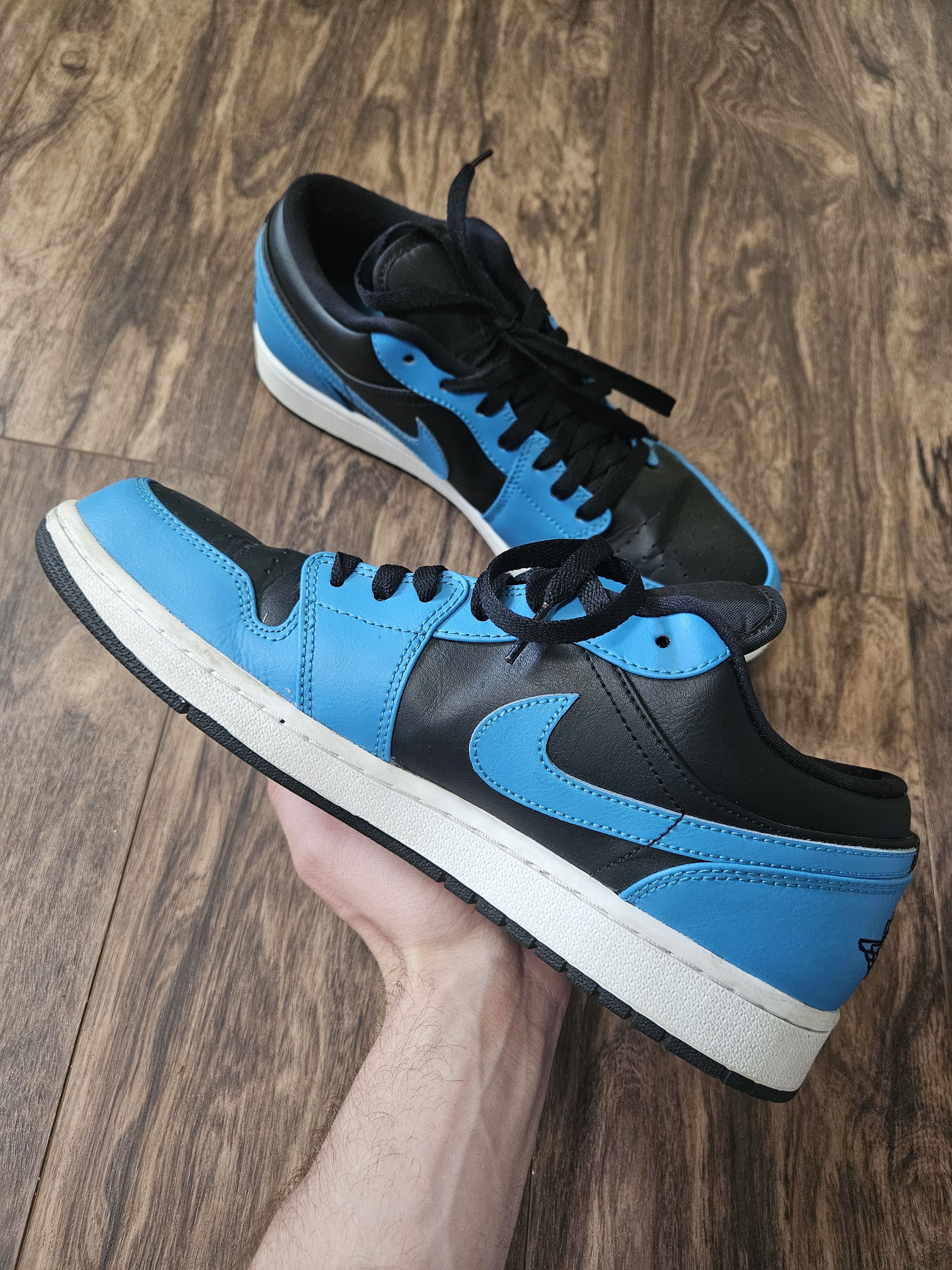 Nike Air Jordan 1 Low Laser Blue Black Size US 10.5 / EU 43-44 - 5 Thumbnail