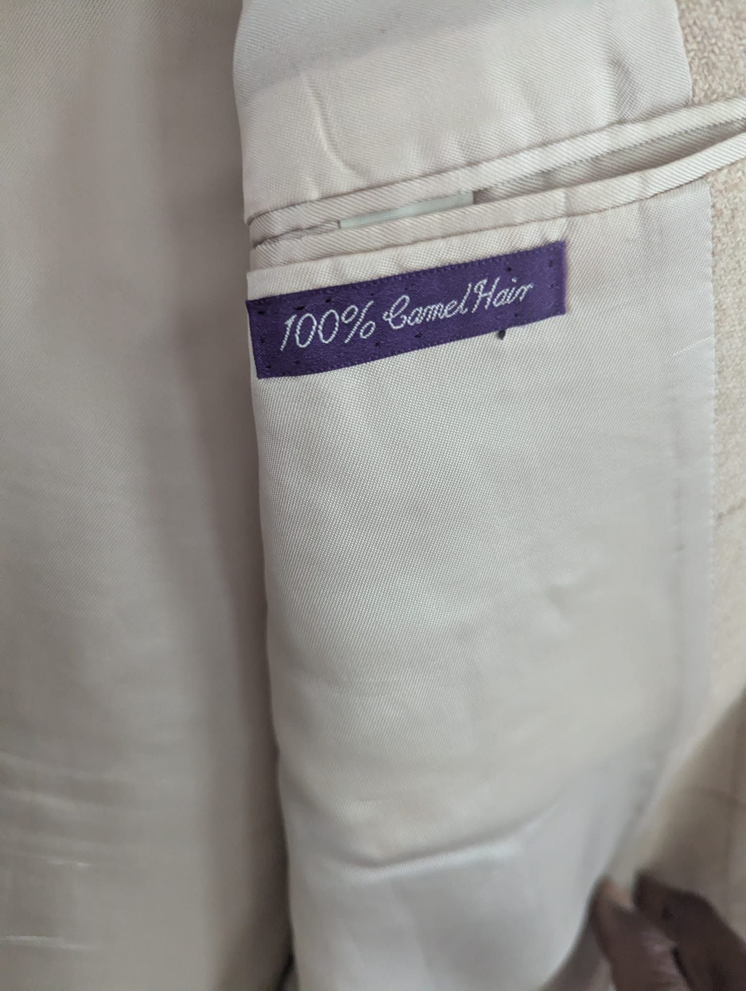 Ralph Lauren Purple Label Vintage 100% Camel Hair Blazer Size 42L - 5 Thumbnail