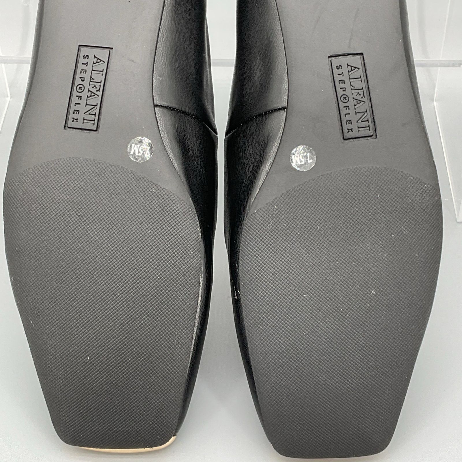 Alfani Alfani Women Metallic Neptoon Square Toe Flats Black Sz 7.5M Size US 7.5 / IT 37.5 - 10 Thumbnail