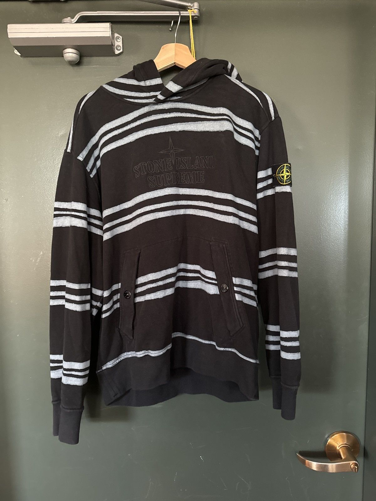 Supreme Supreme stone island Hoodie MADE IN ITALY Grailed
