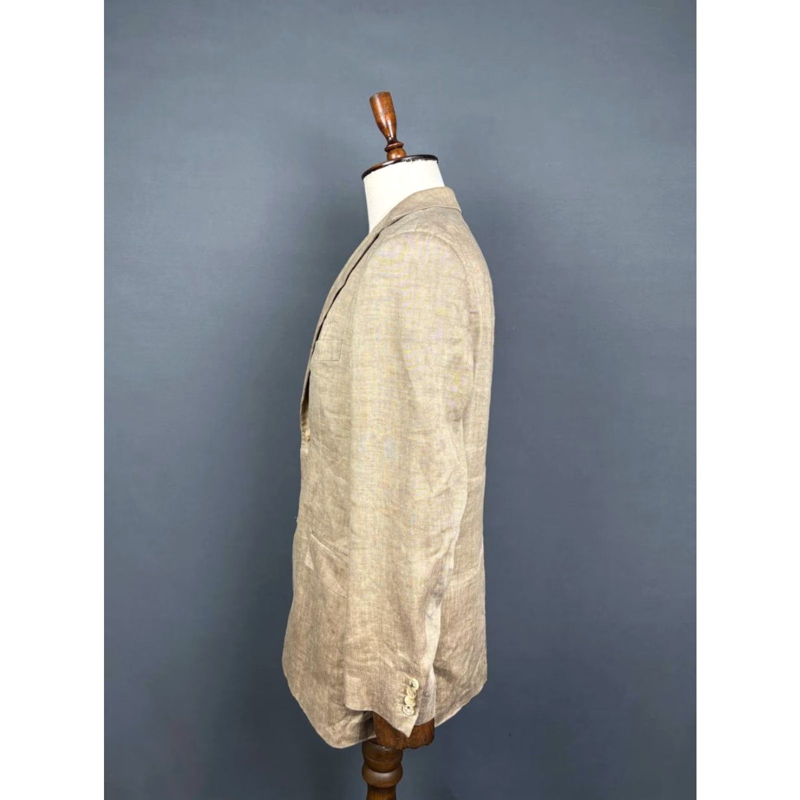 Hugo Boss Hugo Boss Coat Mens Blazer XL Regular Brown Linen Wool Lining Button Up Jacket Coat Size US XL / EU 56 / 4 - 4 Thumbnail
