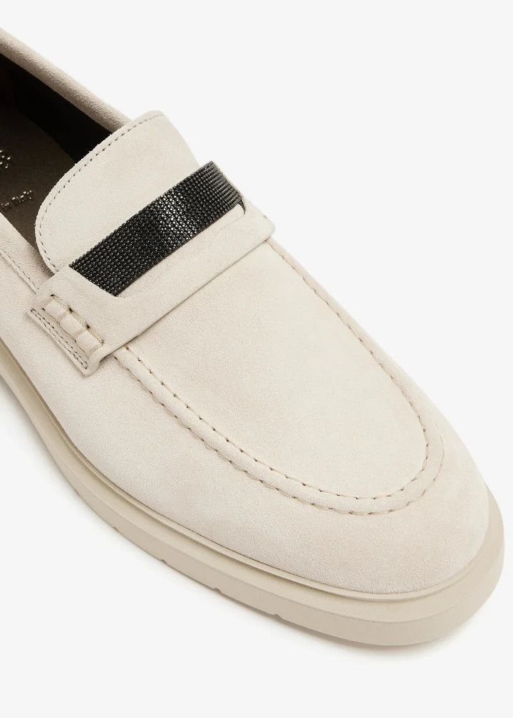 Brunello Cucinelli o1y0725 Leather Loafers in Cream Size US 6 / IT 36 - 3 Thumbnail