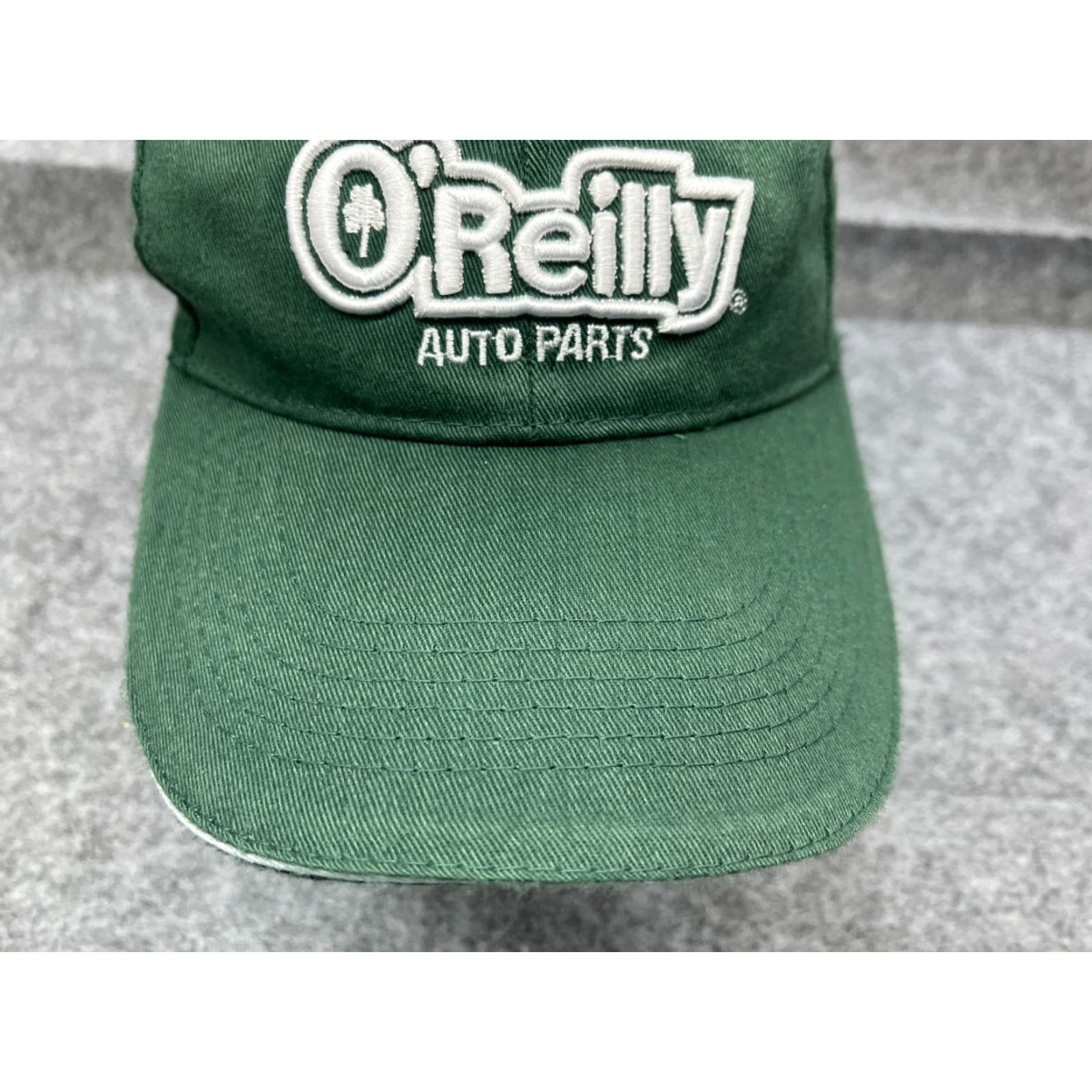 Vintage O'Reilly Auto Parts Hat Cap Strap Back Adult One Size Green Cotton Blend Baseball Cap Mens Size ONE SIZE - 3 Thumbnail