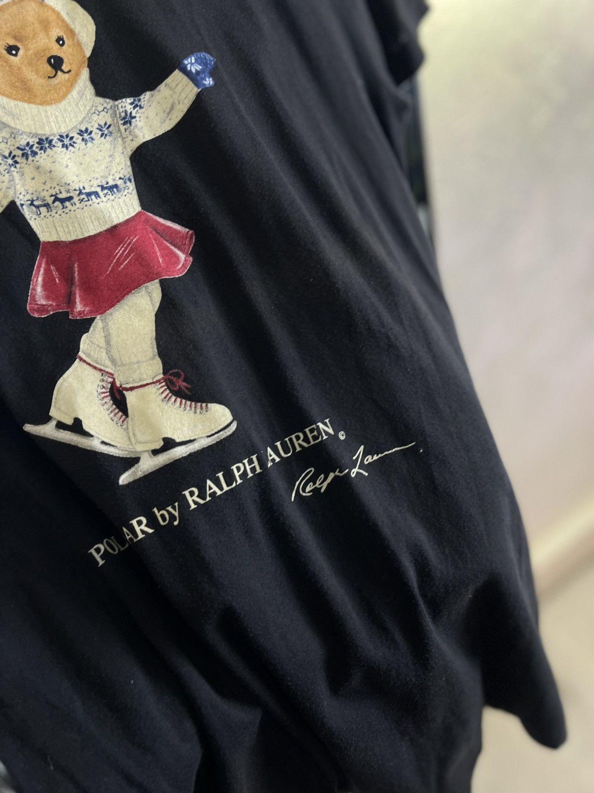 Polo Ralph Lauren Iconic Polo Bear Ice Skater Graphic Tee / Soft Jersey Cotton Size S / US 4 / IT 40 - 5 Thumbnail