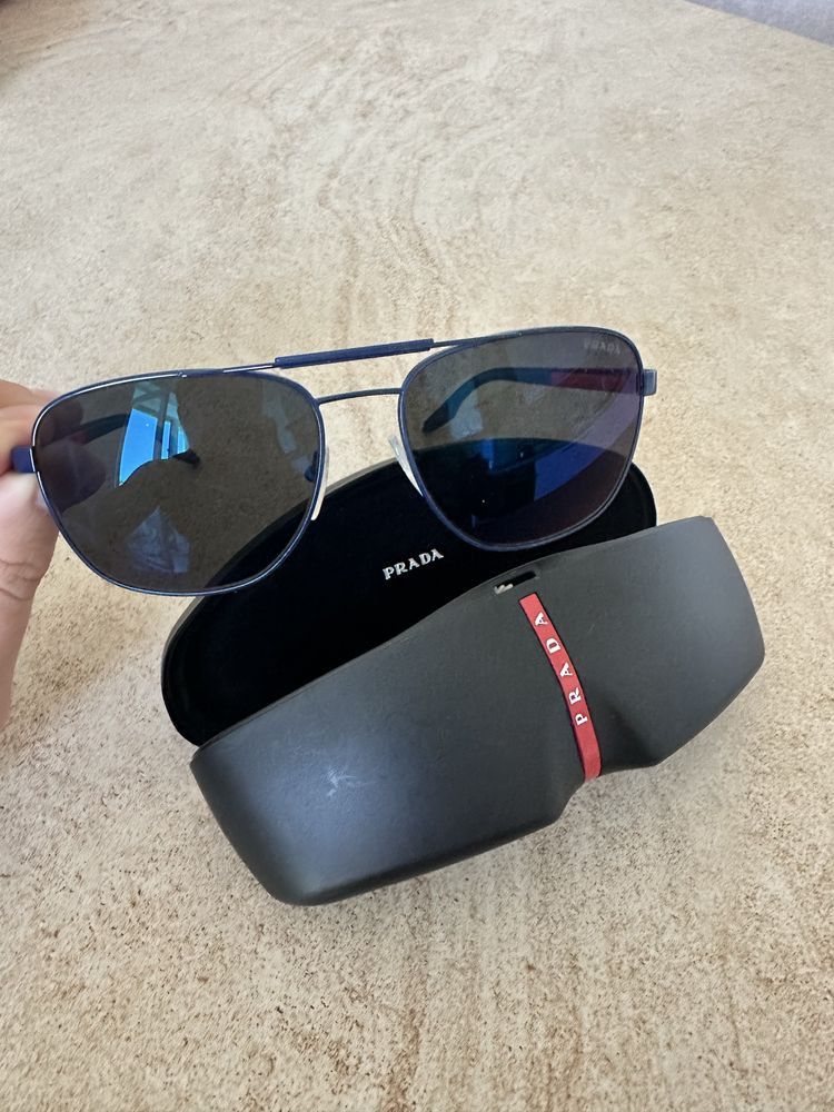 Prada Prada SPS 53X Blue Lens Sunglasses Size ONE SIZE - 1 Thumbnail