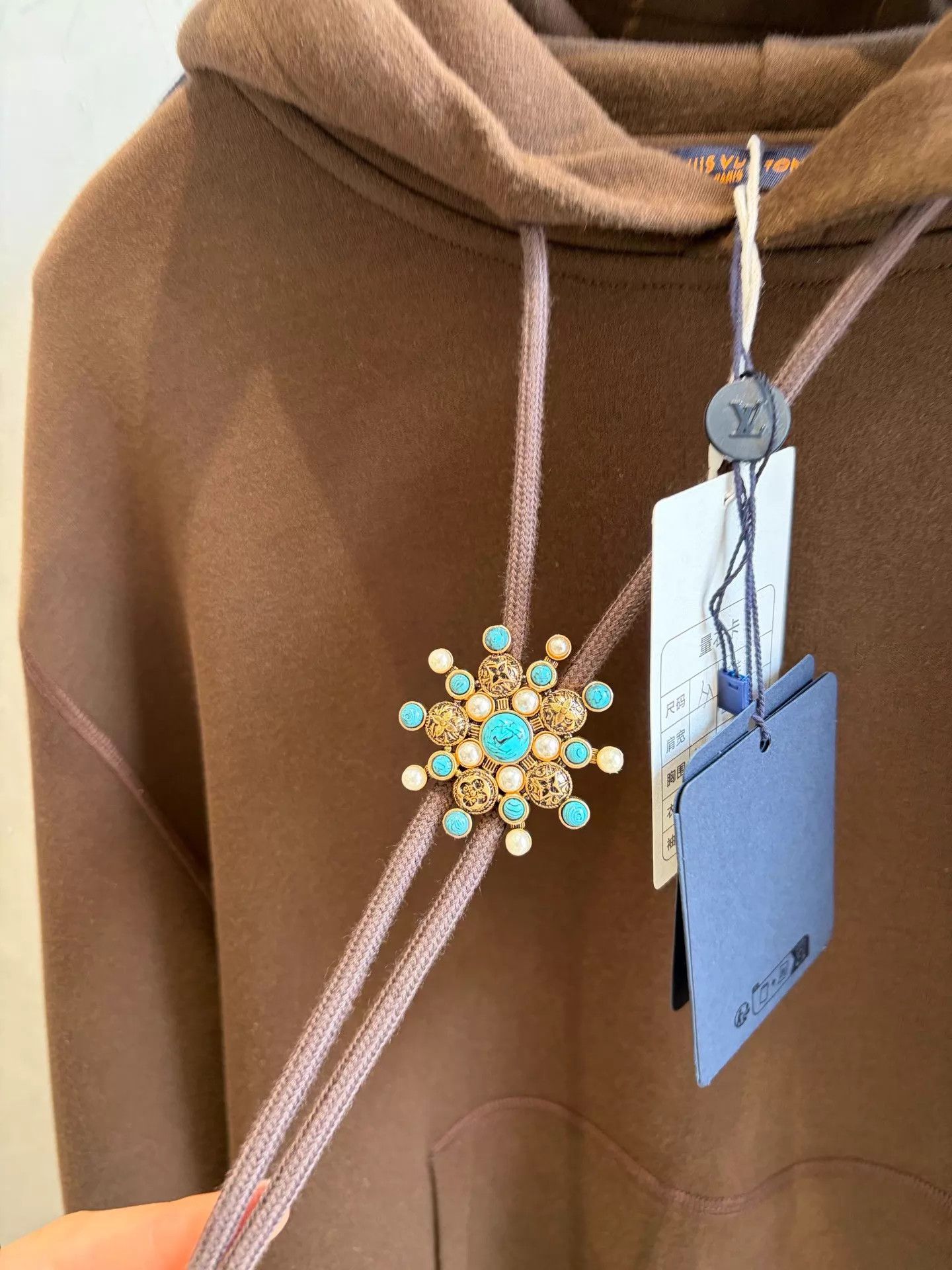 Louis Vuitton LV 24 Carat dark brown turquoise hoodie M new w/tags Size US M / EU 48-50 / 2 - 2 Thumbnail