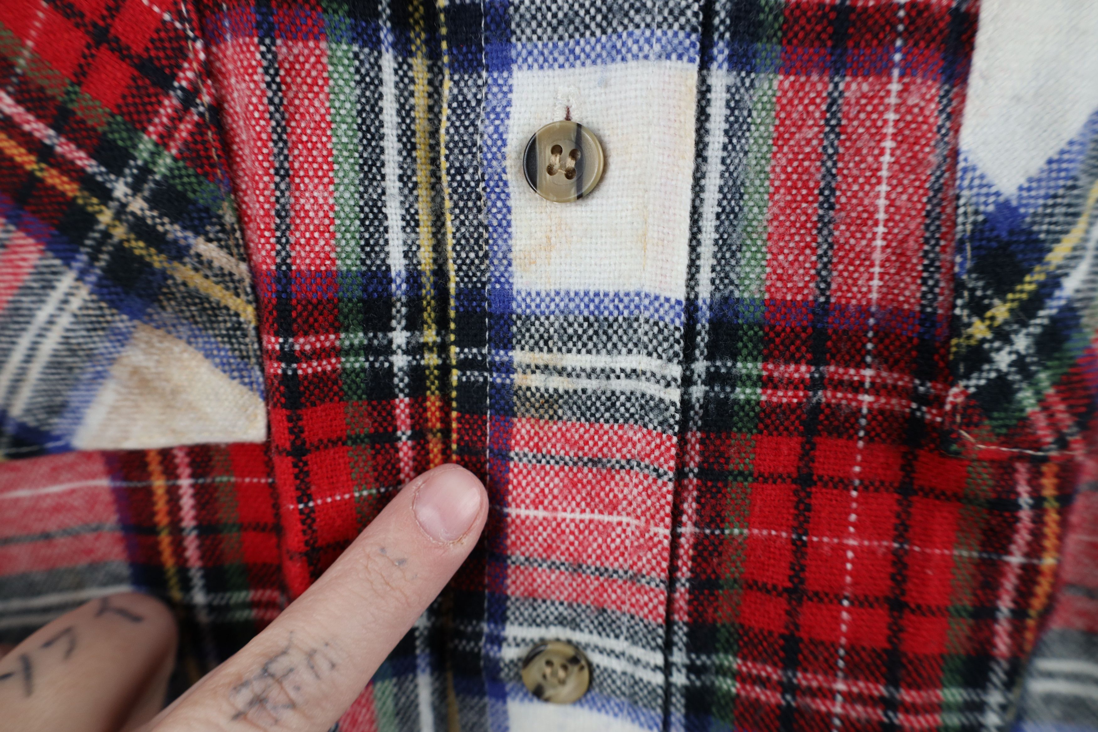 Vintage Vintage 80s 90s Streetwear Pocket Knit Collared Button Shirt Size US L / EU 52-54 / 3 - 4 Thumbnail