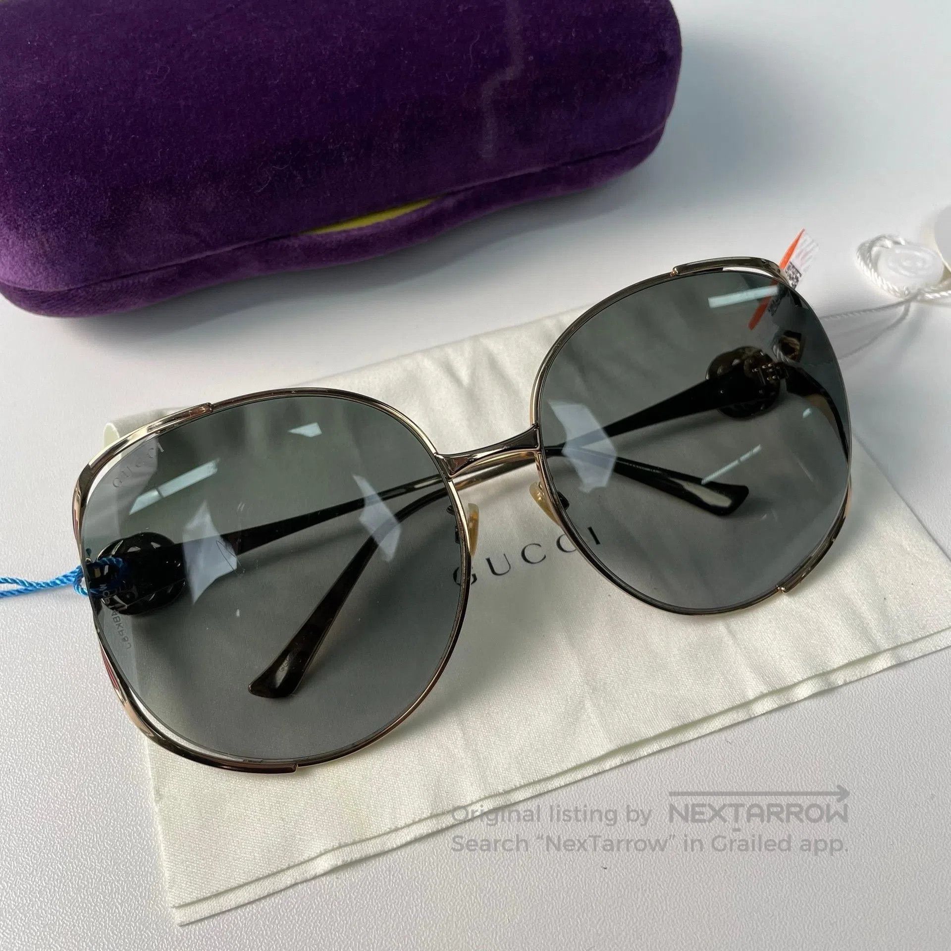 Gucci Guicci Double G logo frame sunglasses in black| Size ONE SIZE - 2 Thumbnail