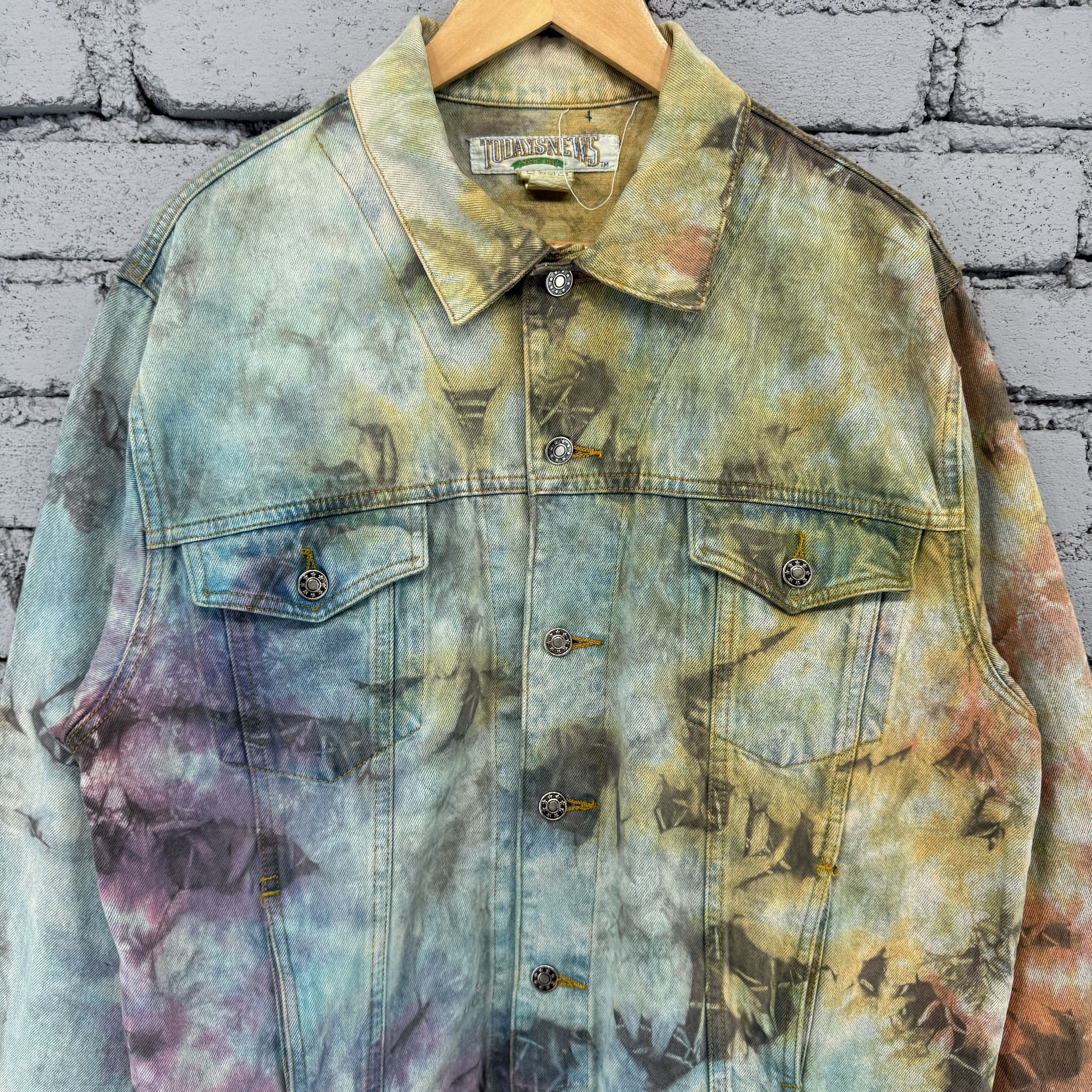 Vintage Vintage Todaysnews Denim Jacket Tye Die Streetwear Size US M / EU 48-50 / 2 - 3 Thumbnail