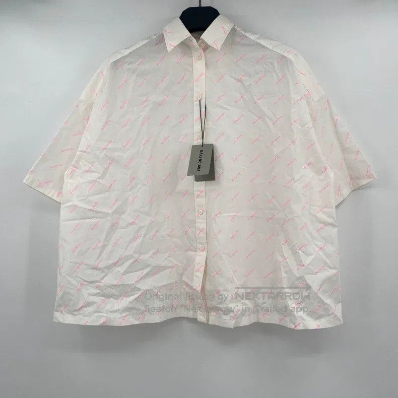 Balenciaga Balenciaga Pink barrage short-sleeve shirt Size XS / US 0-2 / IT 36-38 - 1 Thumbnail