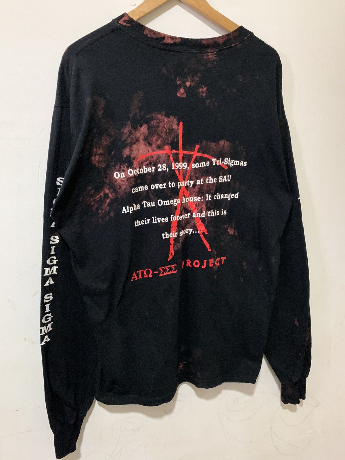 Fruit Of The Loom Vintage Alpha Tau Omega X Sigma Long Sleeve Tee Size US XL / EU 56 / 4 - 5 Thumbnail