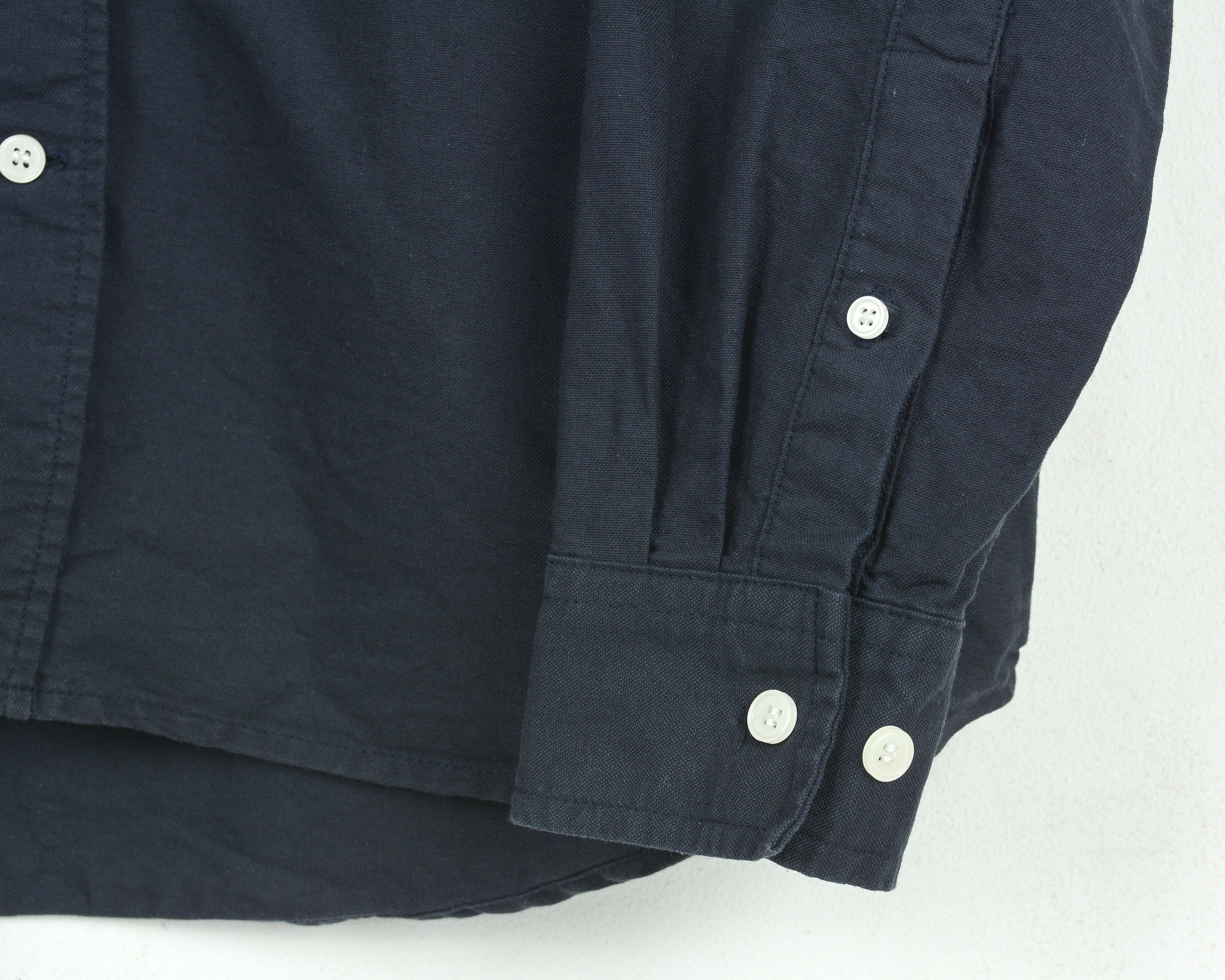 Wood Wood Long Sleeve Shirt Button Up Cotton Casual Collared Navy Top Size US L / EU 52-54 / 3 - 4 Thumbnail