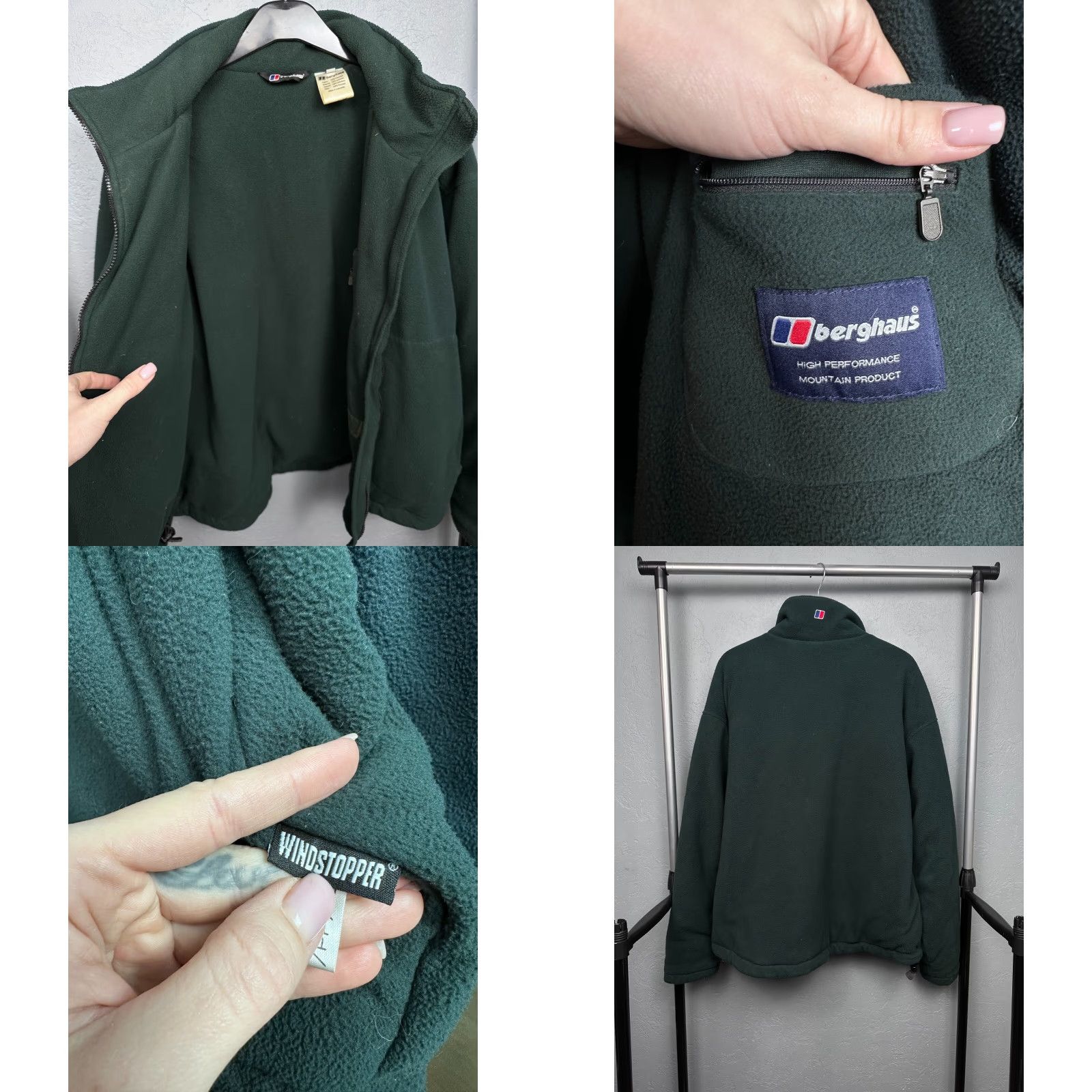 Berghaus Berghaus Windstopper Fleece Jacket Berghaus 90s Vintage Mens Windstopper Fleece Jacket Size L Green 90s Mens Jacket Size US L / EU 52-54 / 3 - 8 Thumbnail