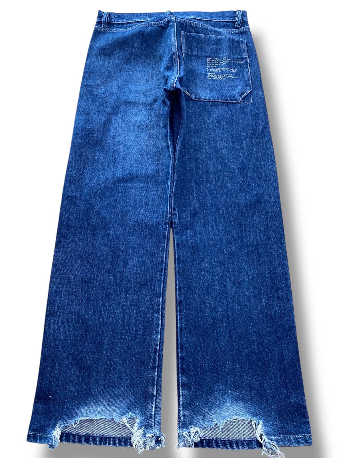 Diesel Diesel X Selvedge Distressed Blue Wash Straight Leg Jeans Size US 30 / EU 46 - 3 Thumbnail