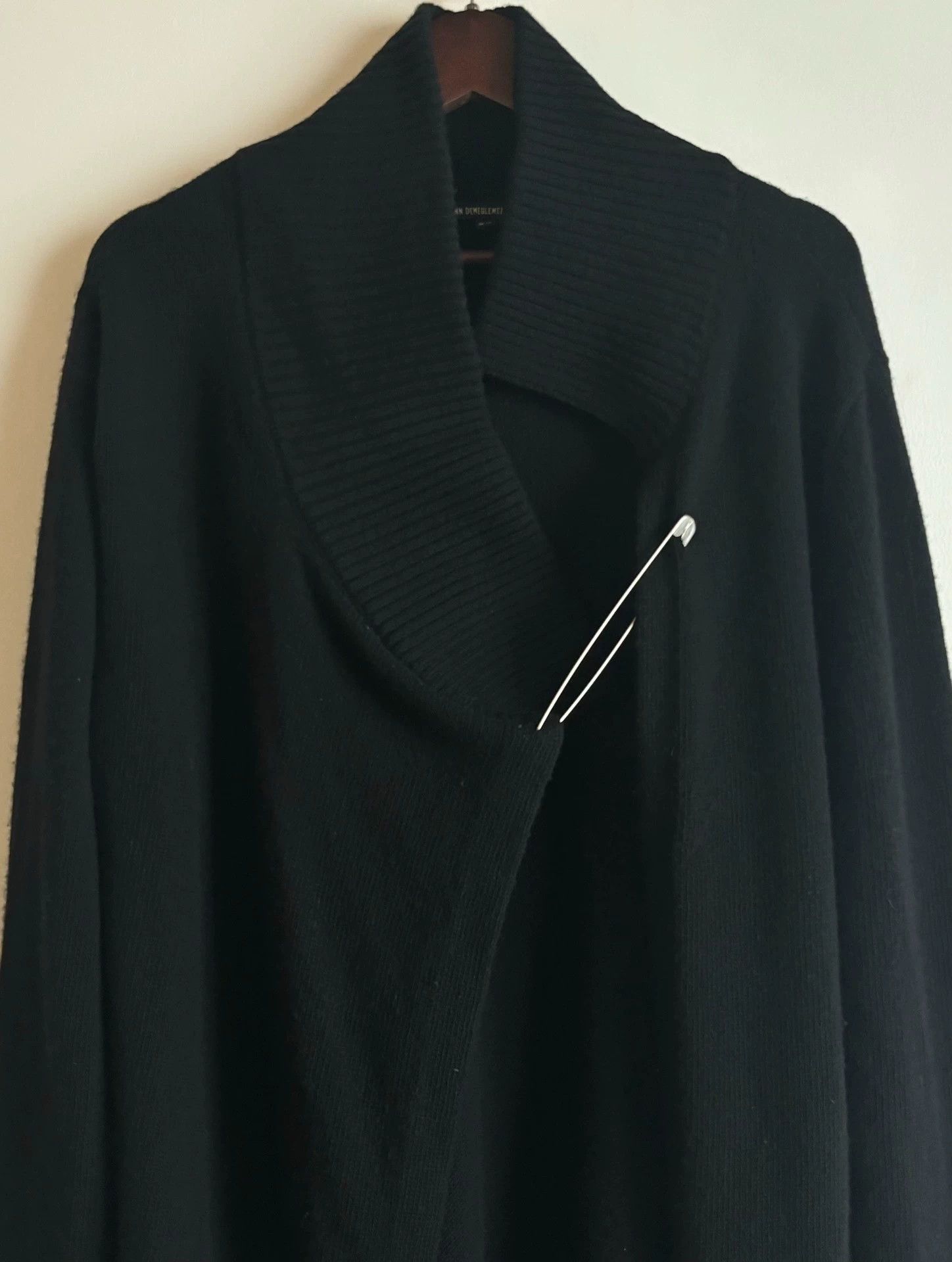 Ann Demeulemeester Ann Demeulemeester Paperclip Wool Coat Black 34 Oversized Size XXS / US 00 / IT 34 - 1 Thumbnail