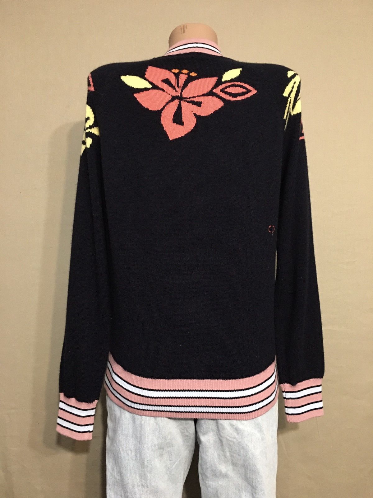 CHINTI & PARKER Chinti and Parker Floral Design Cashmere Zip Sweater Size S Size S / US 4 / IT 40 - 6 Thumbnail